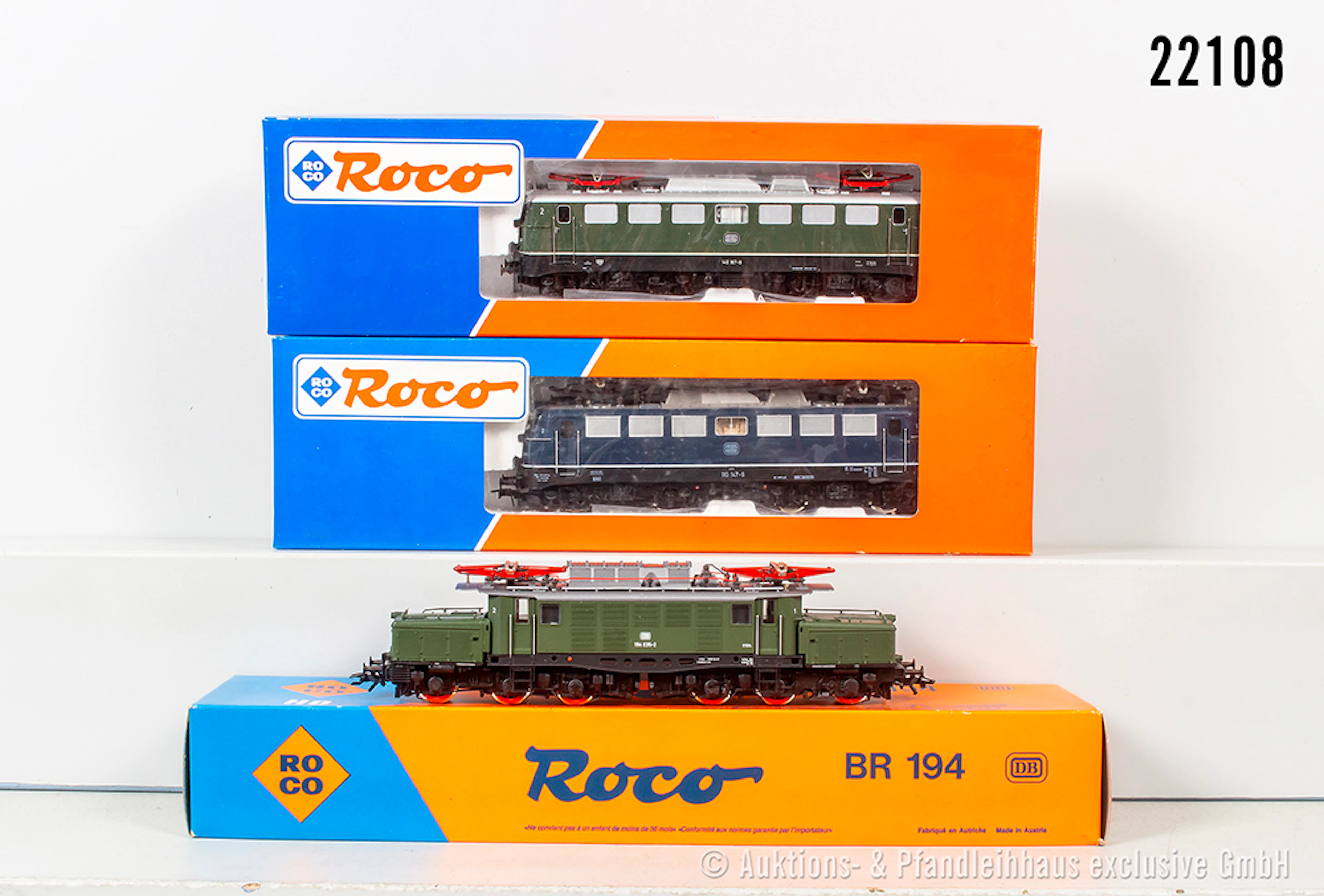 3x Roco H0 E-Lok, DB: 43392, BN 110 147-6 & 43388, BN 140 167-8 &