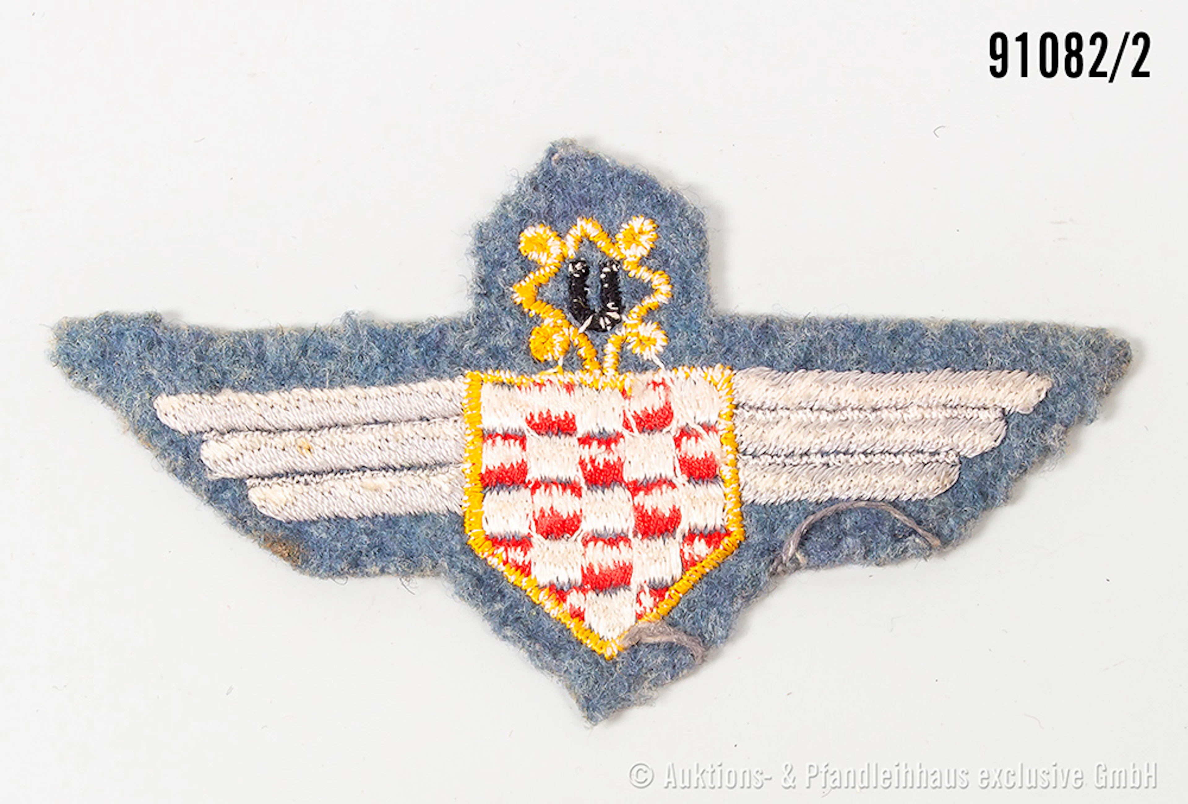 Kroatien Sonderabzeichen der Luftwaffen-Legion, Stoffausführung, guter