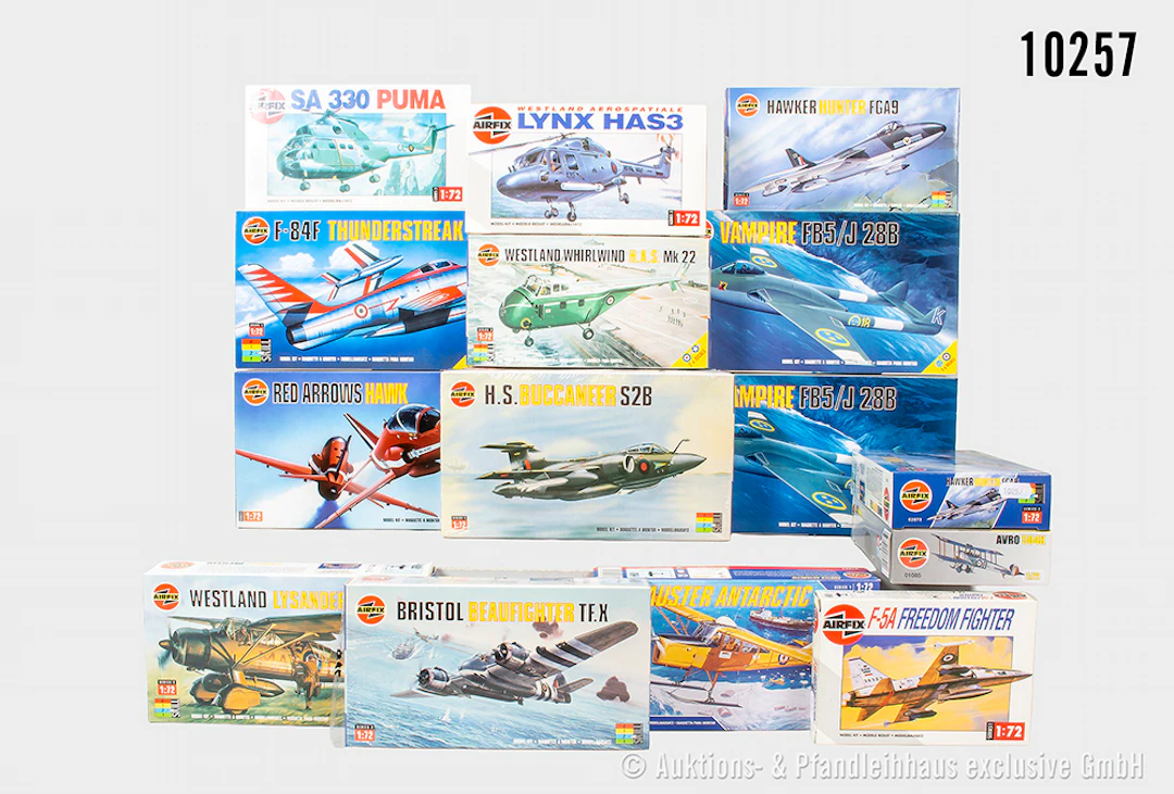 Airfix Modellbausätze, Militärflugzeuge, 1:72, 2x original verschlossen