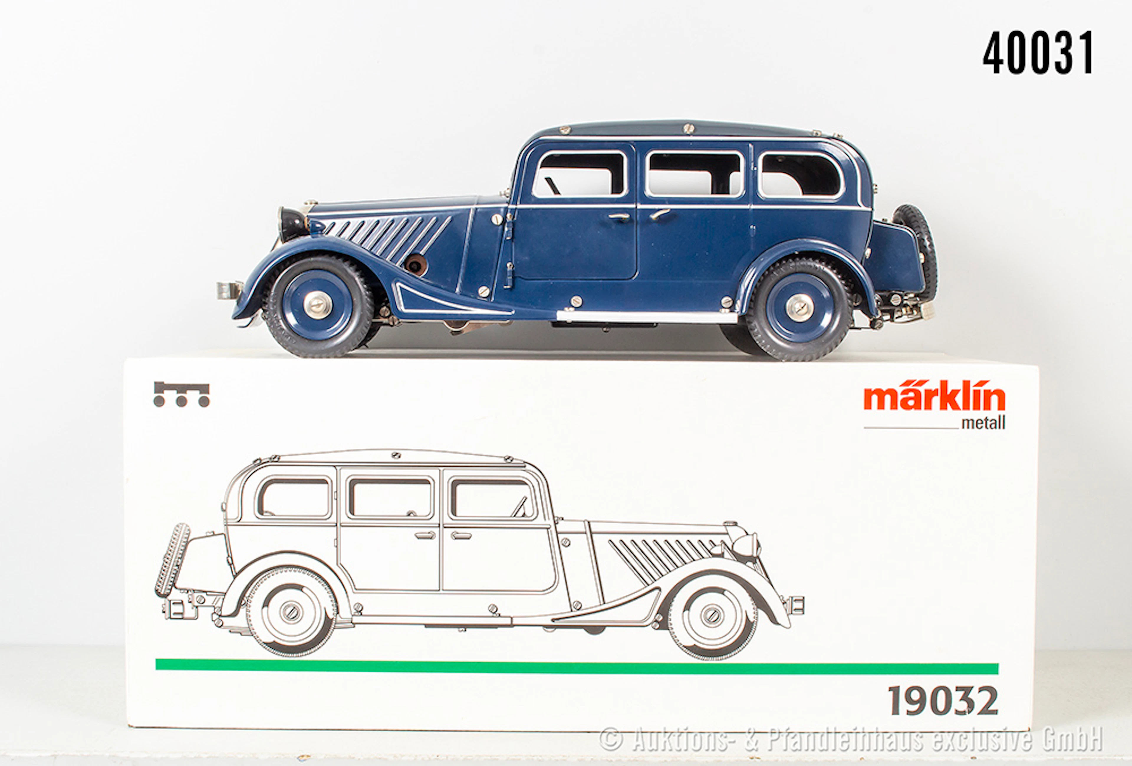 Märklin Limousine 19032, Blech, L ca. 38 cm, Uhrwerk intakt, Z 1