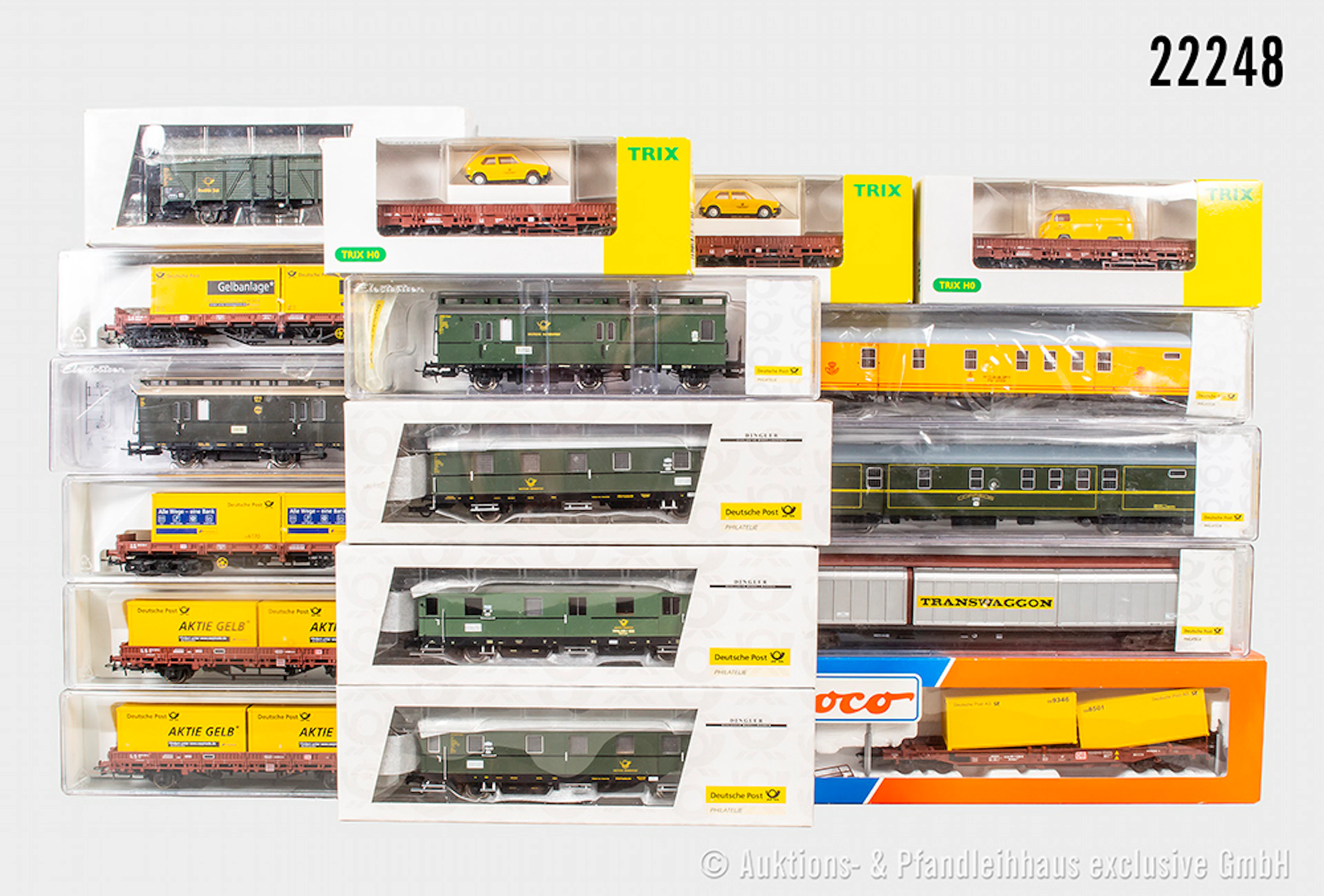 Electrotren/Dingler/Roco/Trix H0: 17x Postwagen, Z 1-2, OVP
