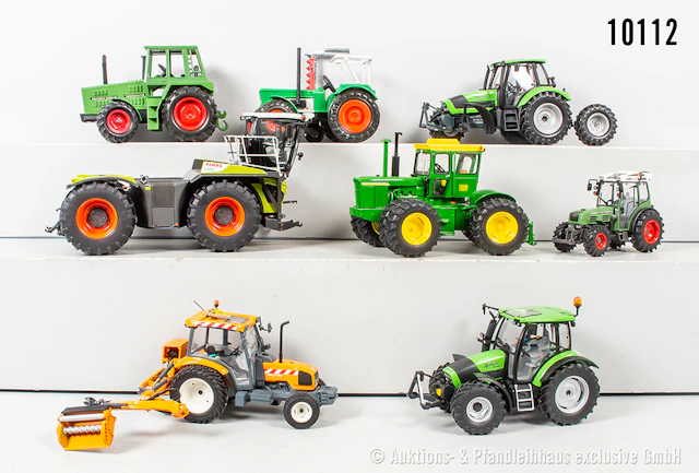 Konv. Traktormodelle, Gama, Universal Hobbies, Ertl, Metall, L bis 24 cm, Z 1-3