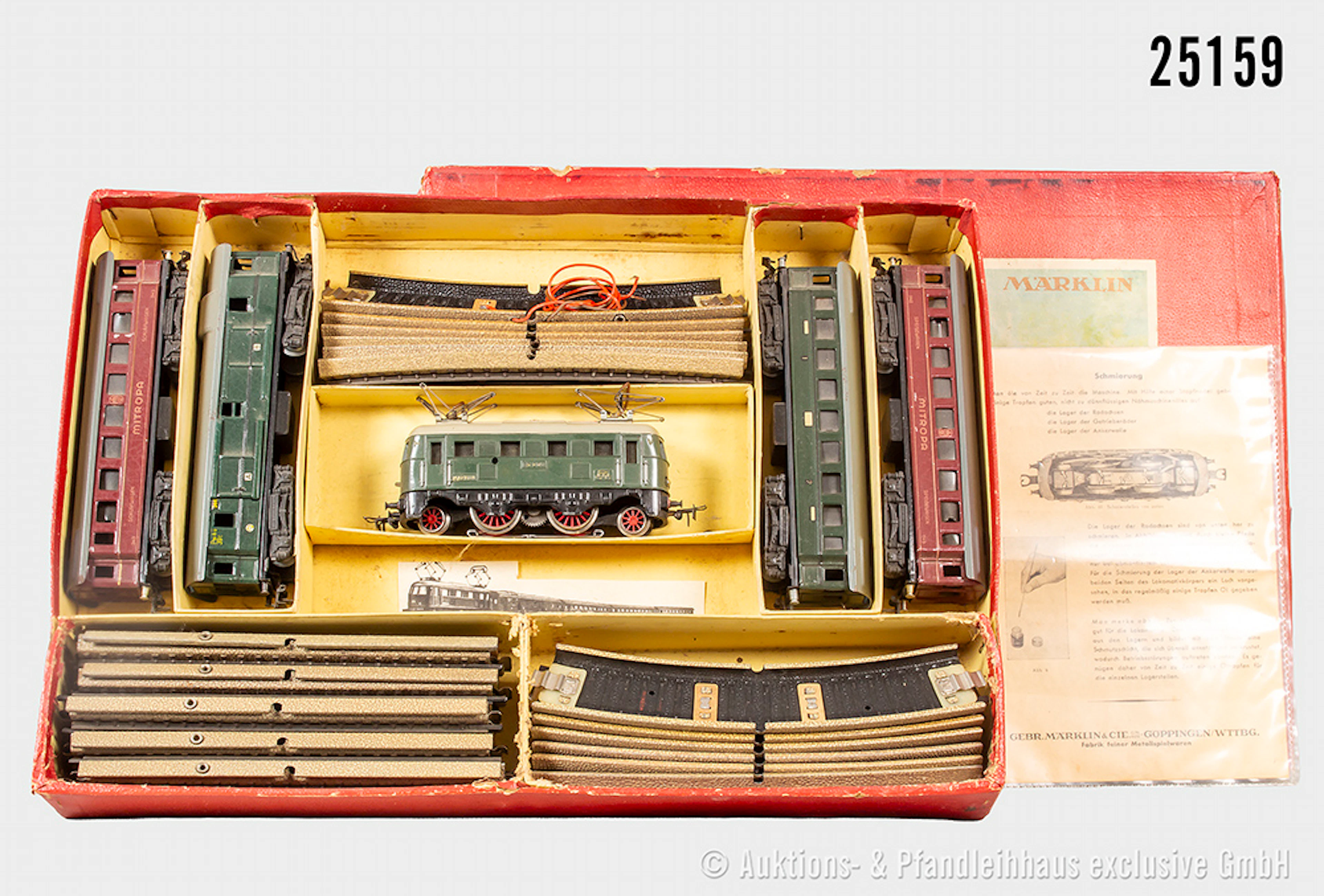 Märklin H0: ES 841/4 Zug-Set, ES 800 E-Lok, 4x Wagen, Gleisoval, Z