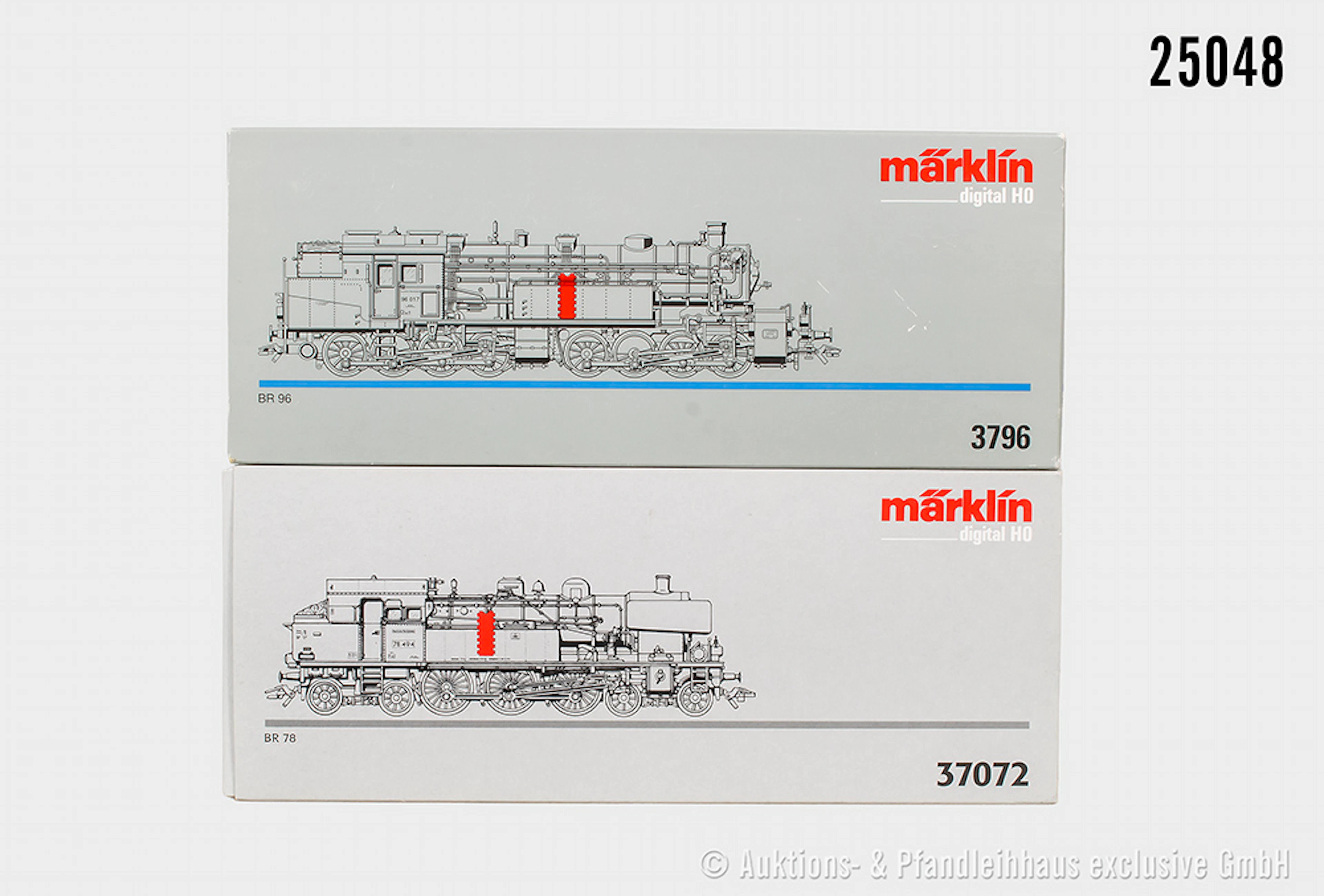 2x Märklin digital H0, Dampflok, DRG: 37072, BN 78 494 & 3796, BN
