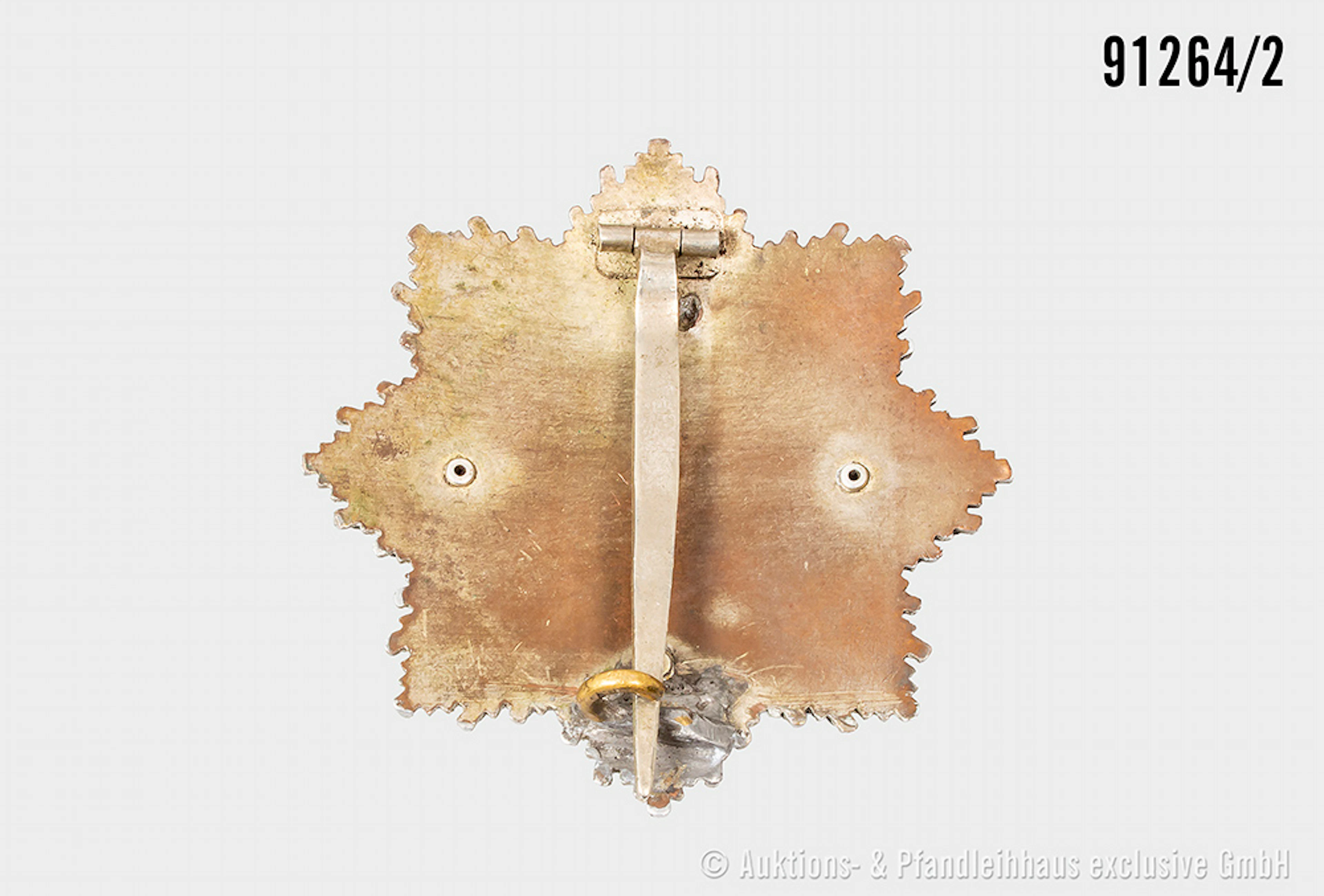 Deutsches Kreuz in Gold, Hersteller "20" auf der Unterseite der Nadel