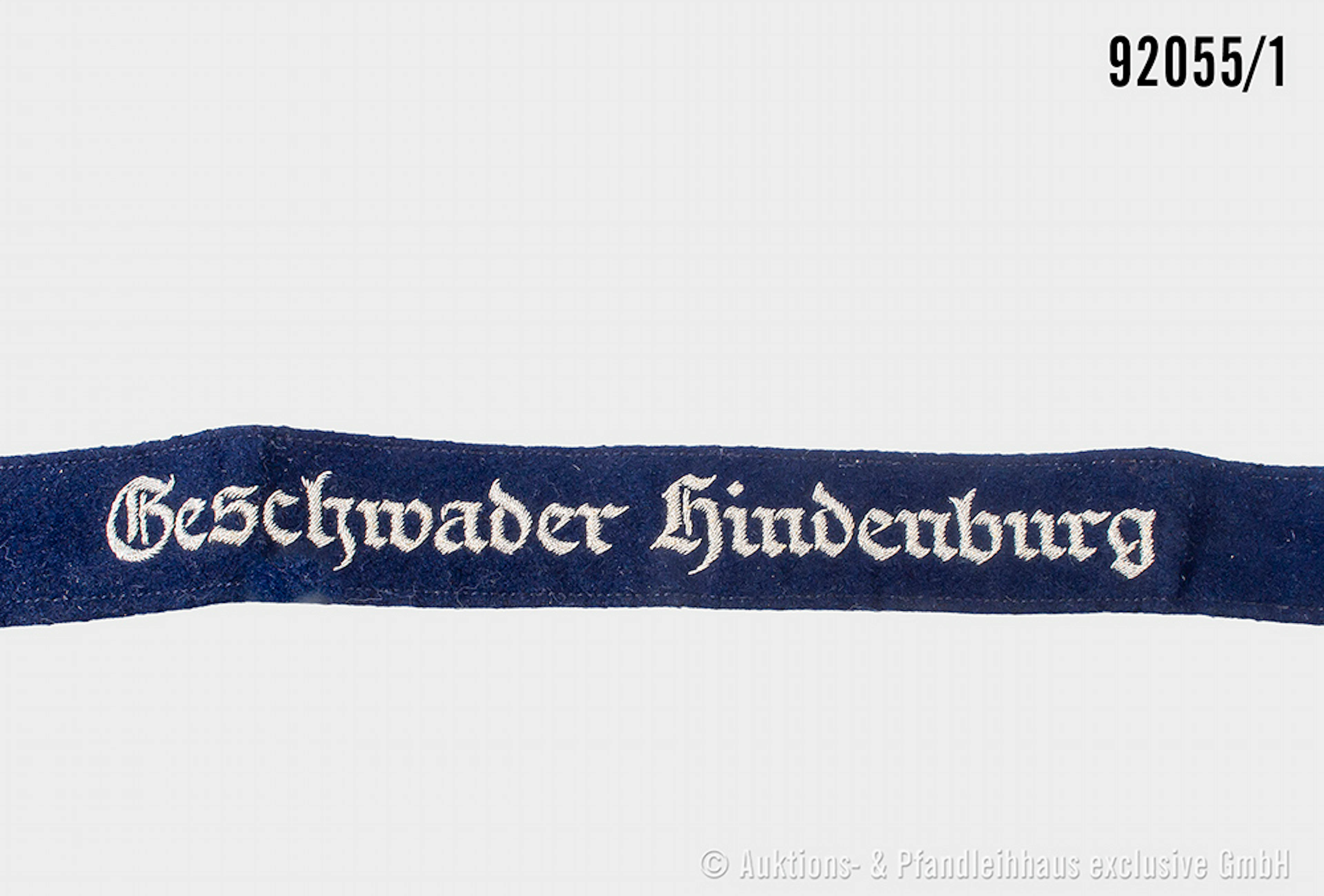 Ärmelband für Offiziere "Geschwader Hindenburg", L ca. 39 cm, guter