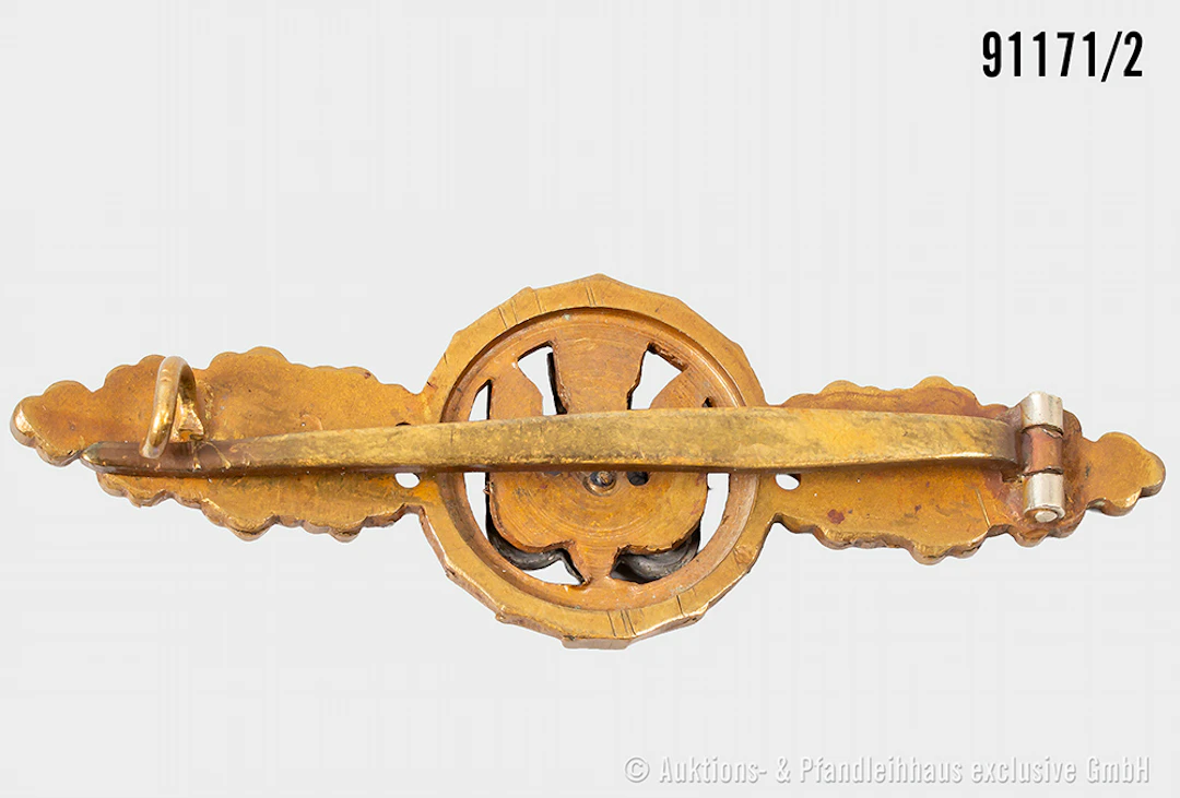 Frontflugspange für Kampflieger in Bronze, Buntmetallausf., guter