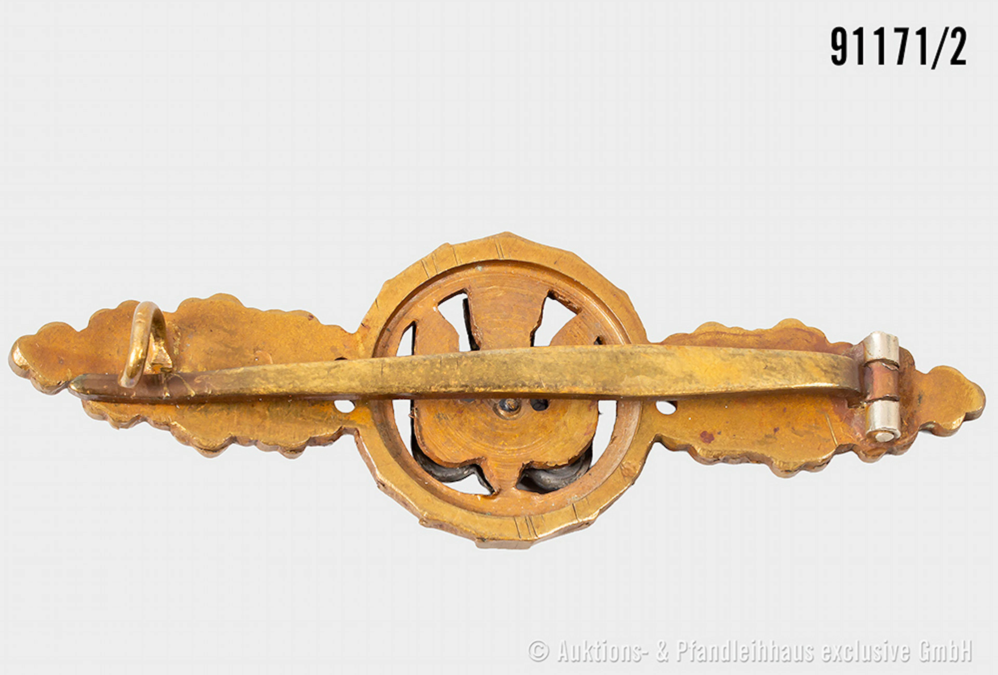 Frontflugspange für Kampflieger in Bronze, Buntmetallausf., guter