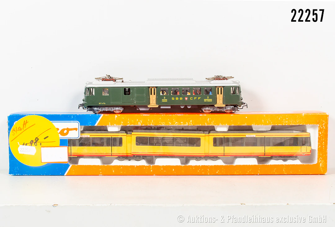Roco/Hag H0: 43870 3-tlg. Straßenbahn, VBK, BN 803, DSS & E-Triebwagen