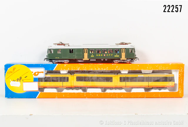 Roco/Hag H0: 43870 3-tlg. Straßenbahn, VBK, BN 803, DSS & E-Triebwagen