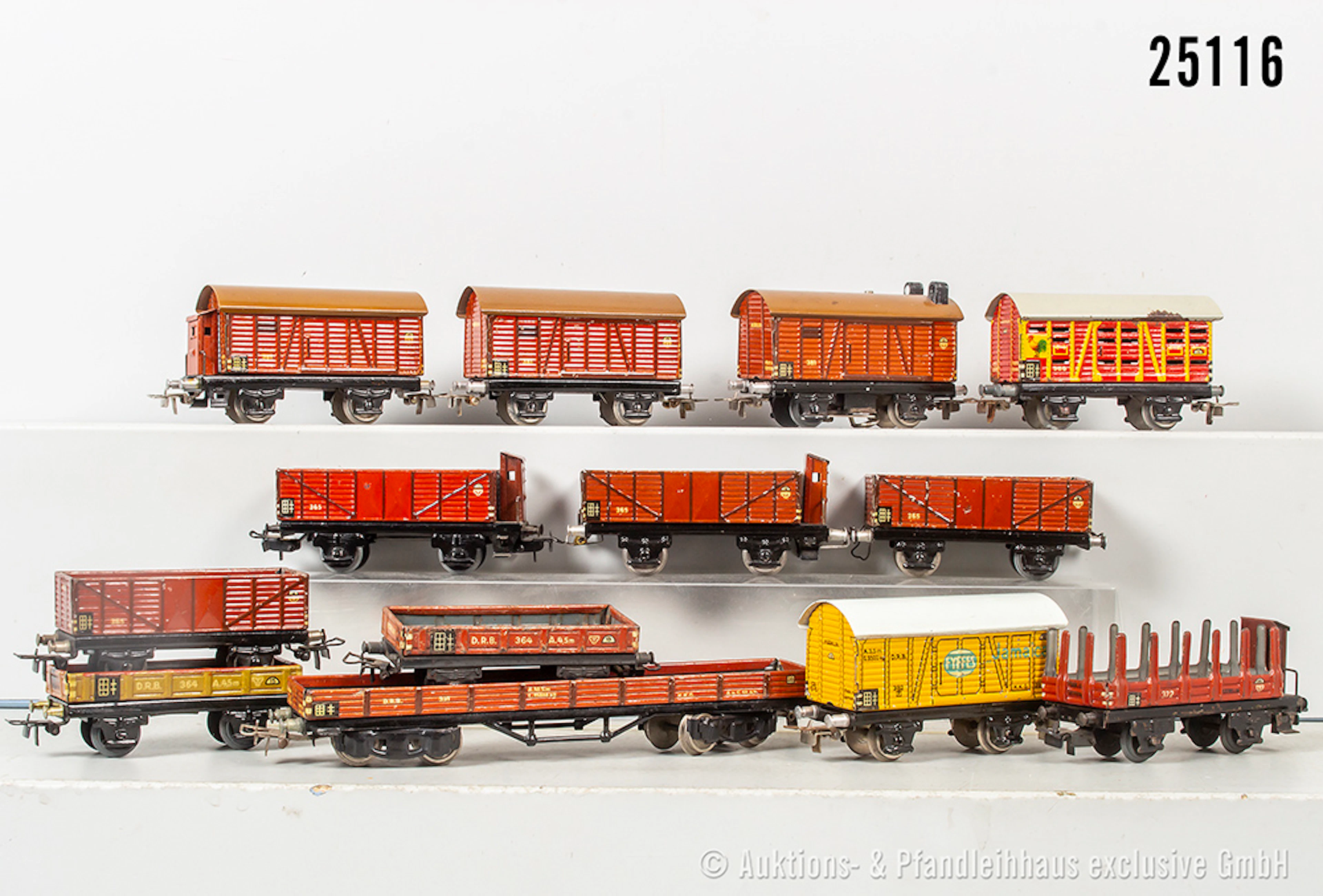 Märklin H0 Güterwagen: 2x 364, 2x 365, 386, 372, 391, 382, 381S, 381, Z 2-3