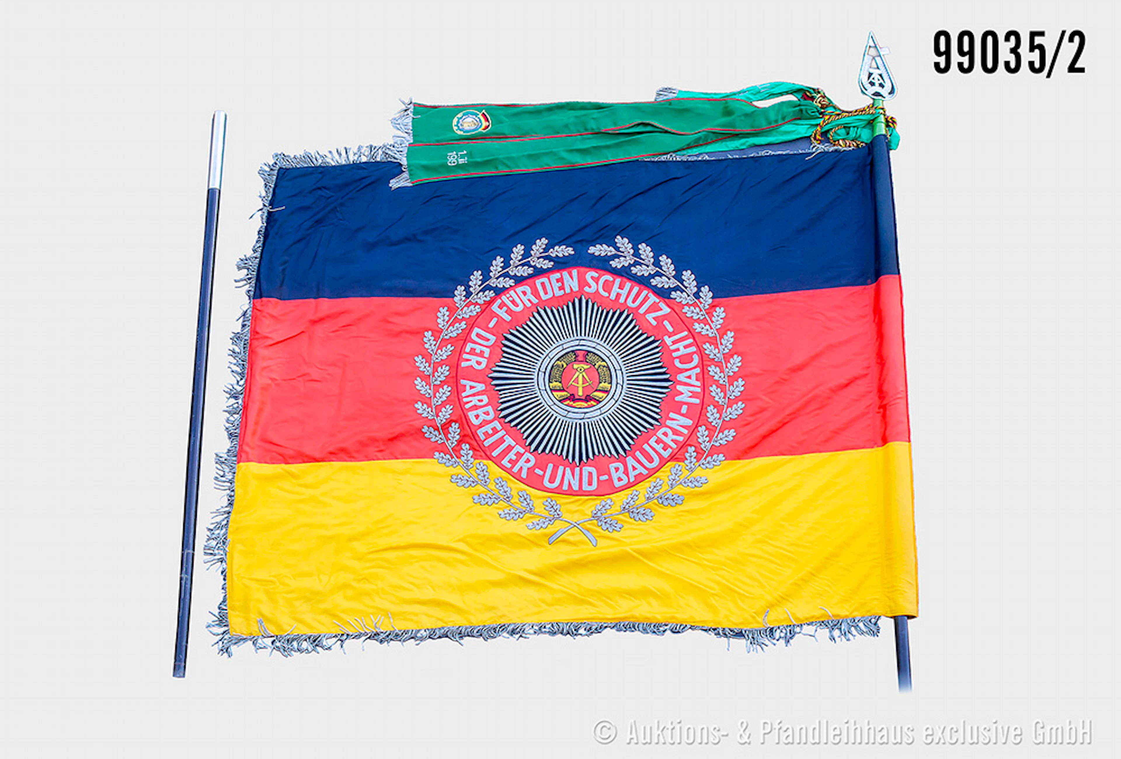 DDR Volkspolizei Ehrenbanner "Volkspolizei-Kreisamt Forst", komplett