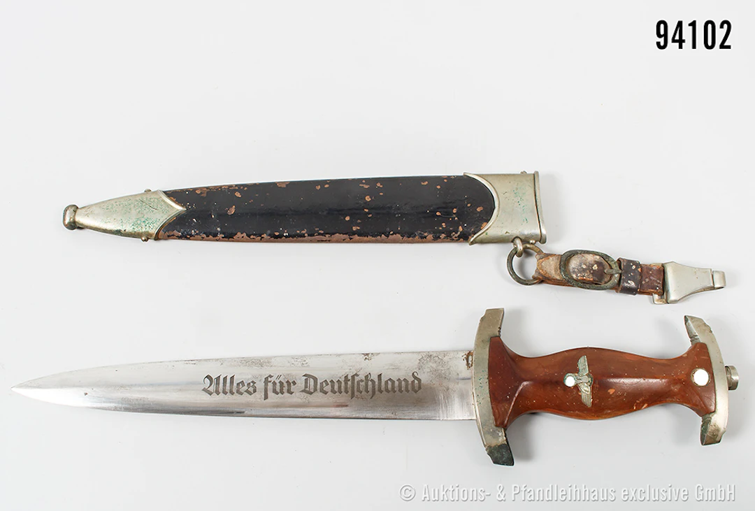 NSKK Dienstdolch, Hersteller "Paul Kohl Solingen", Klingeninschrift