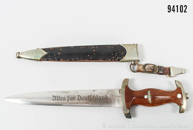NSKK Dienstdolch, Hersteller "Paul Kohl Solingen", Klingeninschrift