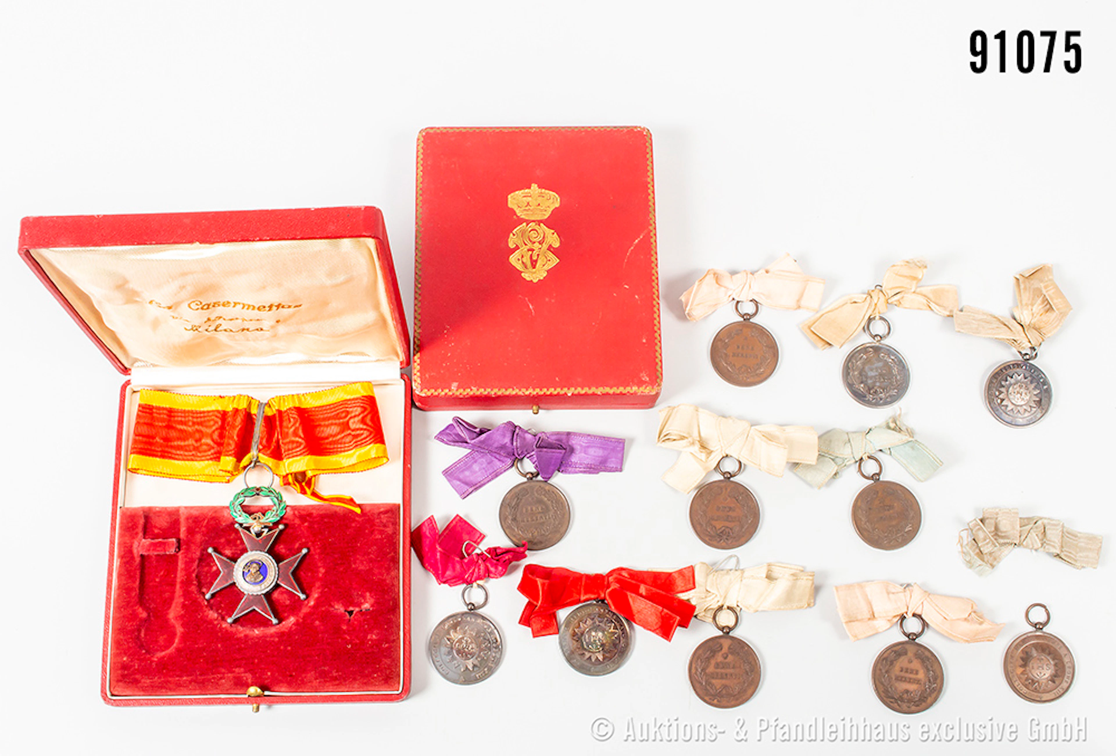 Konv. Vatikan, St. Gregorius-Orden, Kommandeurkreuz, 11 Bene-Merenti-Medaillen