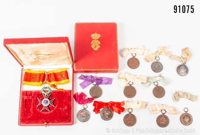 Konv. Vatikan, St. Gregorius-Orden, Kommandeurkreuz, 11 Bene-Merenti-Medaillen