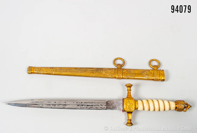 Offiziersdolch der Kaiserlichen Kriegsmarine, Hersteller "C. E., beidseitig