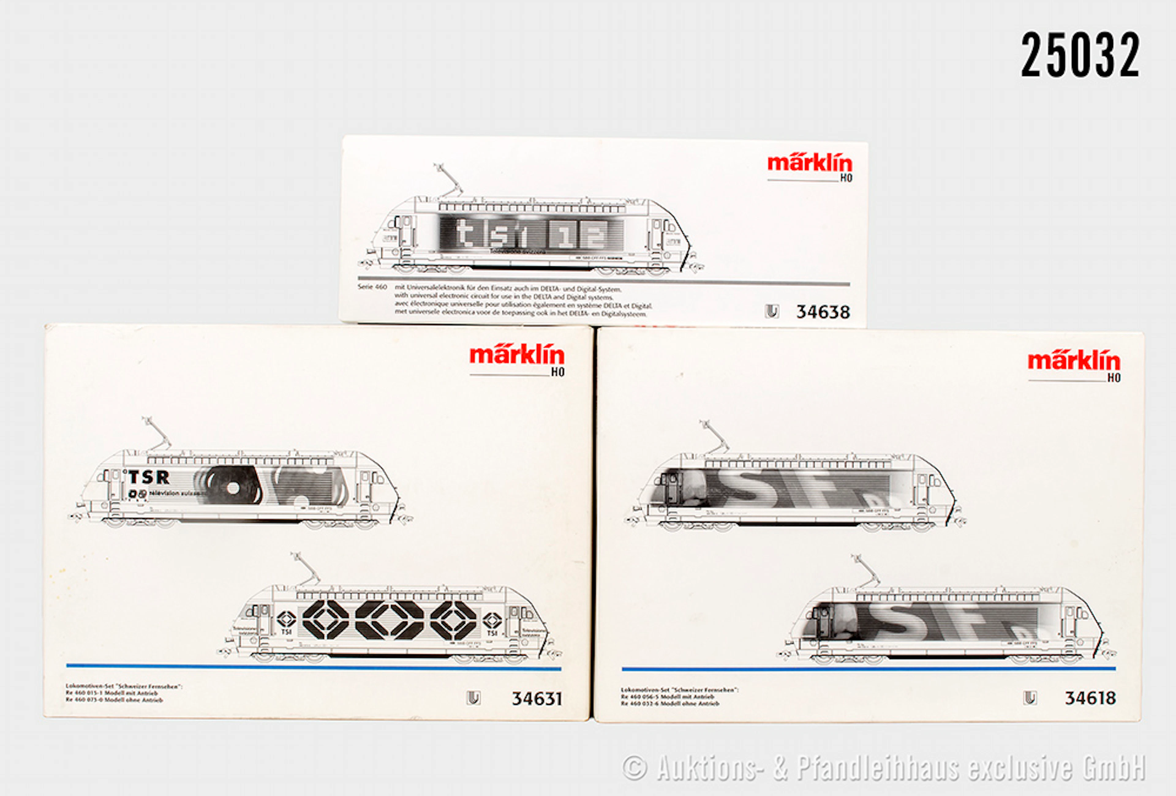 3x Märklin digital H0 2tlg.-E-Lokpack. mit 5 Loks, 2 davon Dummys