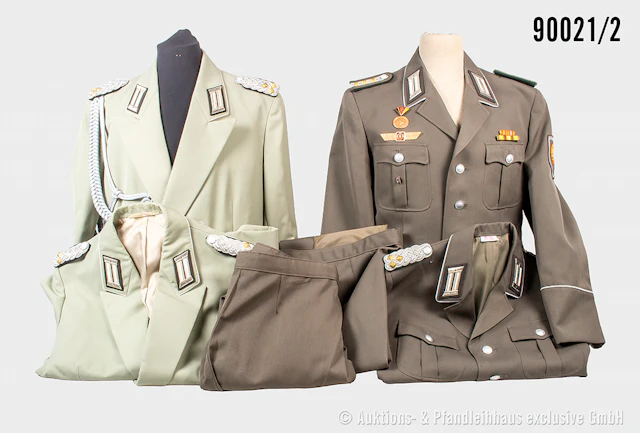 Konv. 17 Uniformen NVA (Hosen und Jacken), davon 5x Panzertruppe