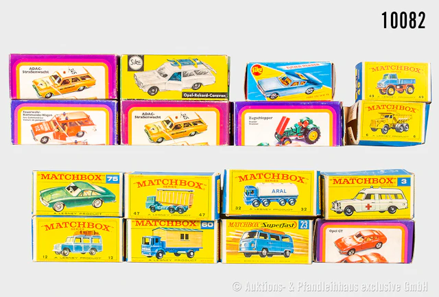Siku Originalverpackungen, dabei Super Serie Opel-Rekord-Caravan V