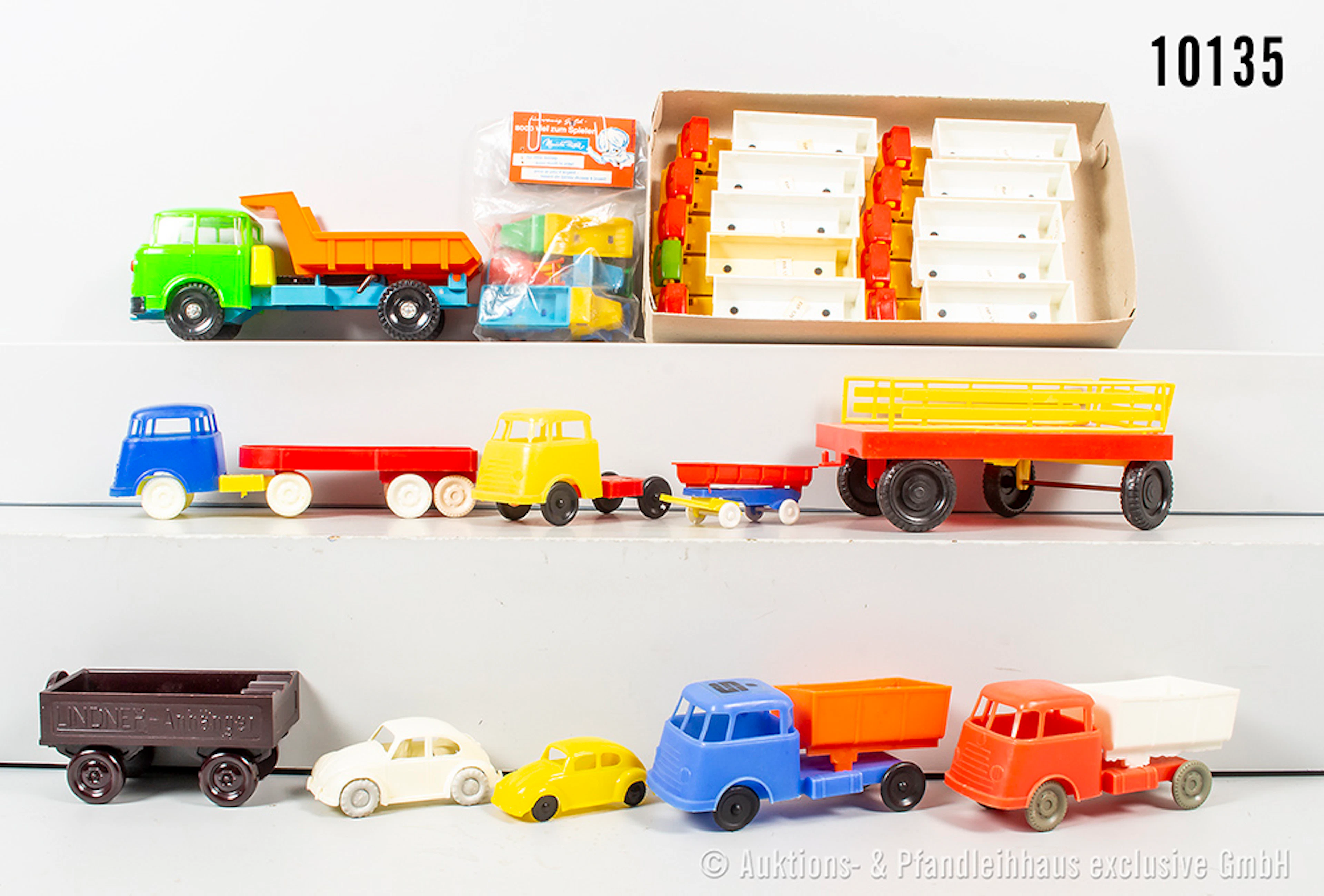 Konv. Modellfahrzeuge, dabei Setpackung VEB 10 Miniatur Lkw W50 Mischfutteraufli