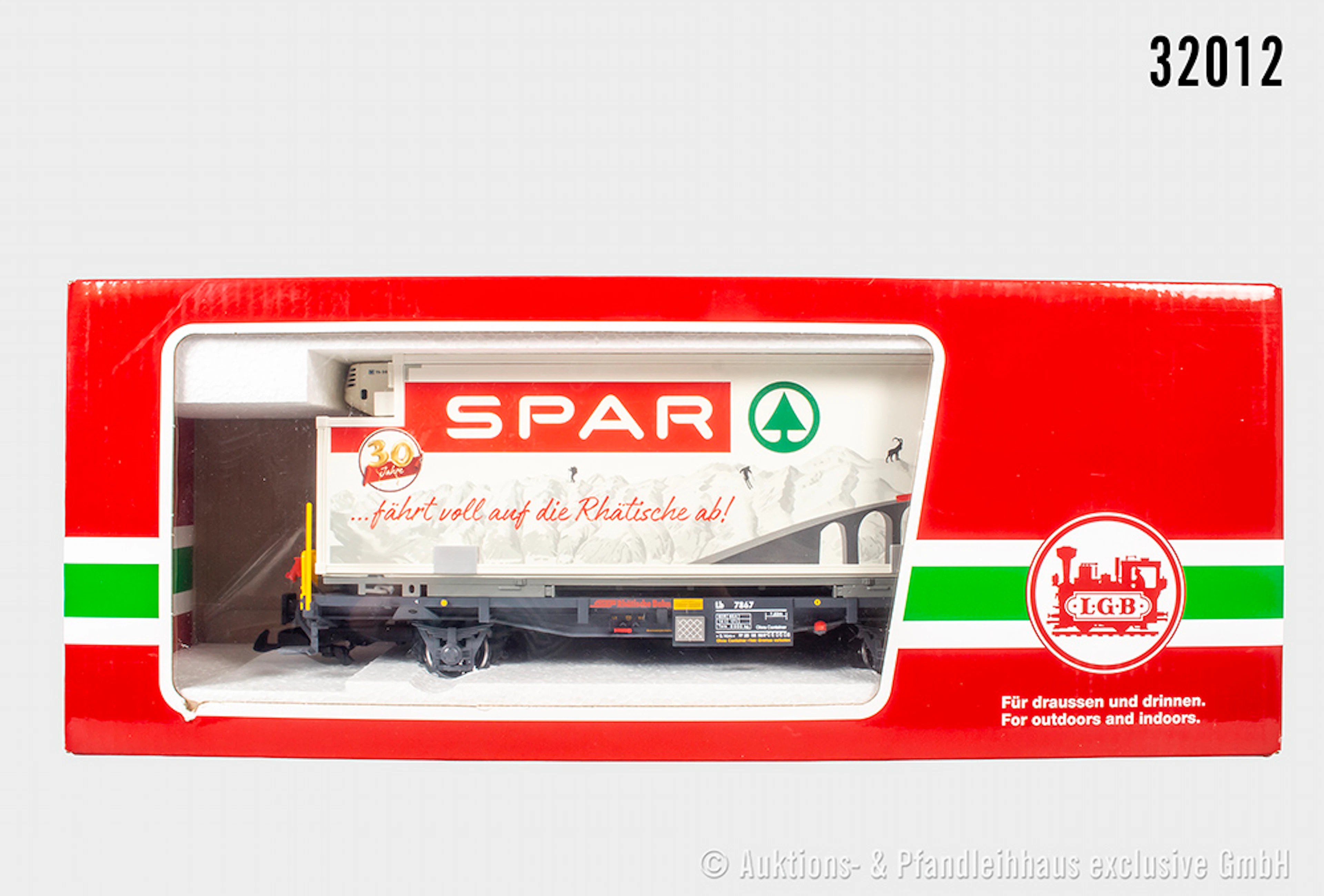 LGB Spur 2m: 46897 Containerwagen, RhB, ?30 Jahre Spar?, Z 1-2, OVP