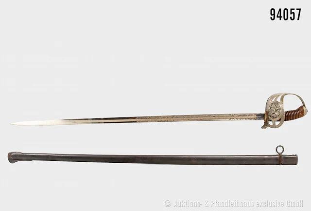 Württemberg KD 89, Hersteller "ACS", beidseitig verzierte Klinge "Zur