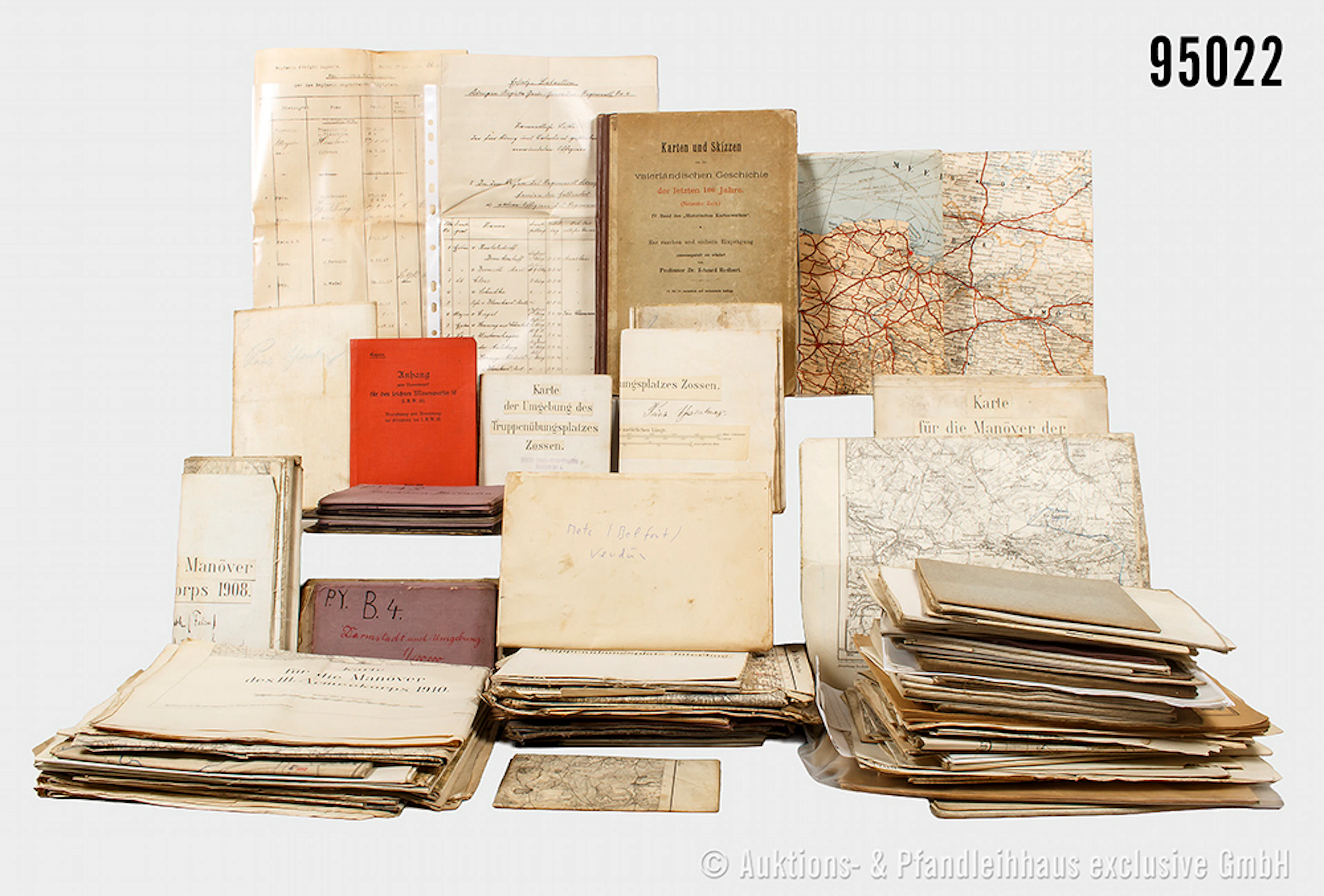 Konv. div. Landkarten, Militärkarten und Manöverkarten überw. Kaiserreich/1.