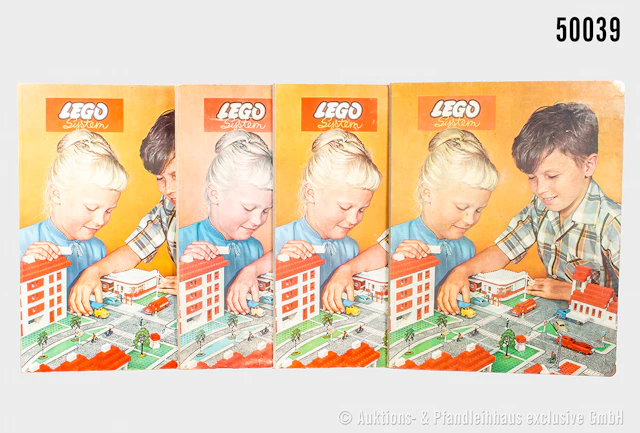 4 Lego System aufklappbare Straßenpläne, L 50,5 cm, Z 1-3