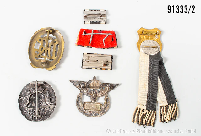Konv. EK 2 1914 und EKF in Etui, VWA Schwarz, Reichsbahndienst-Auszeichnung
