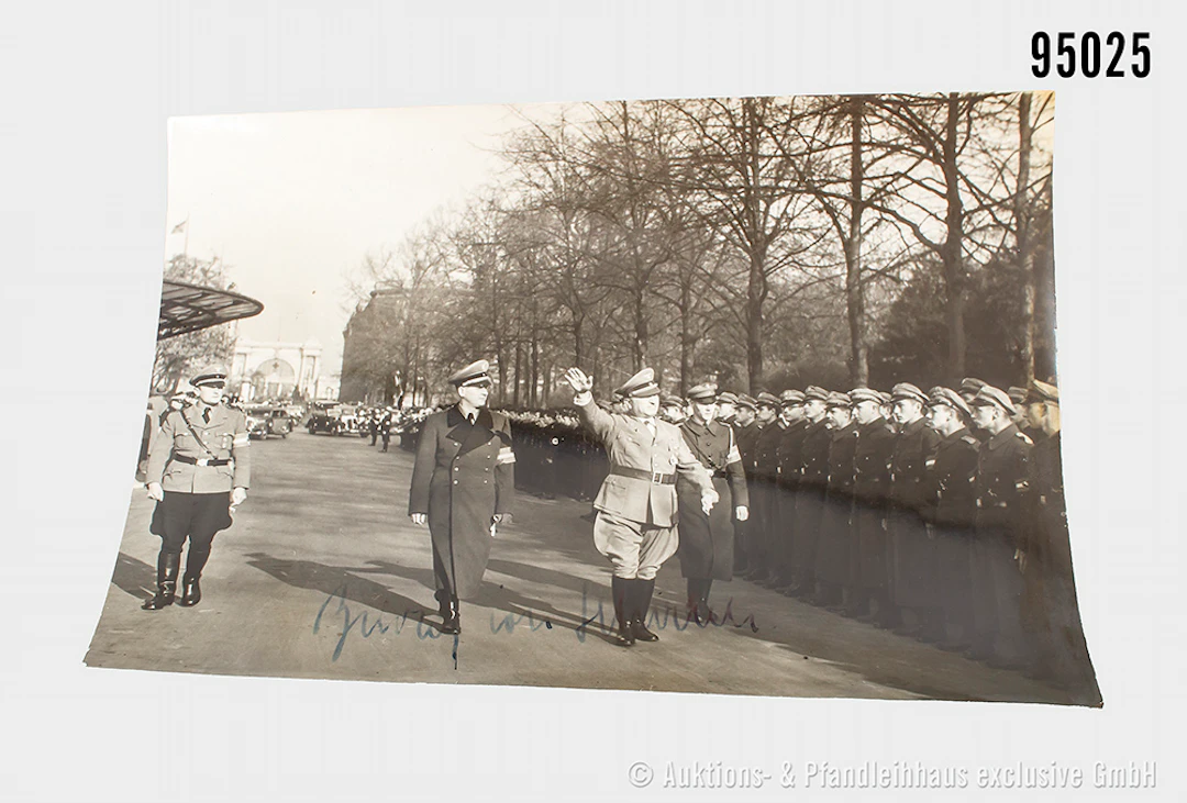 großformatiges Foto 3. Reich, mit OU "Baldur von Schirach", ca. 15,5