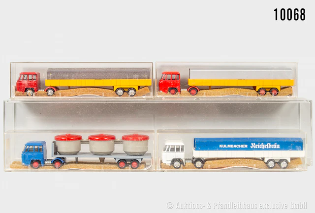 Schuco Lkw Modelle, 3x 311 905 Büssing-Sattelschlepper und 325 906
