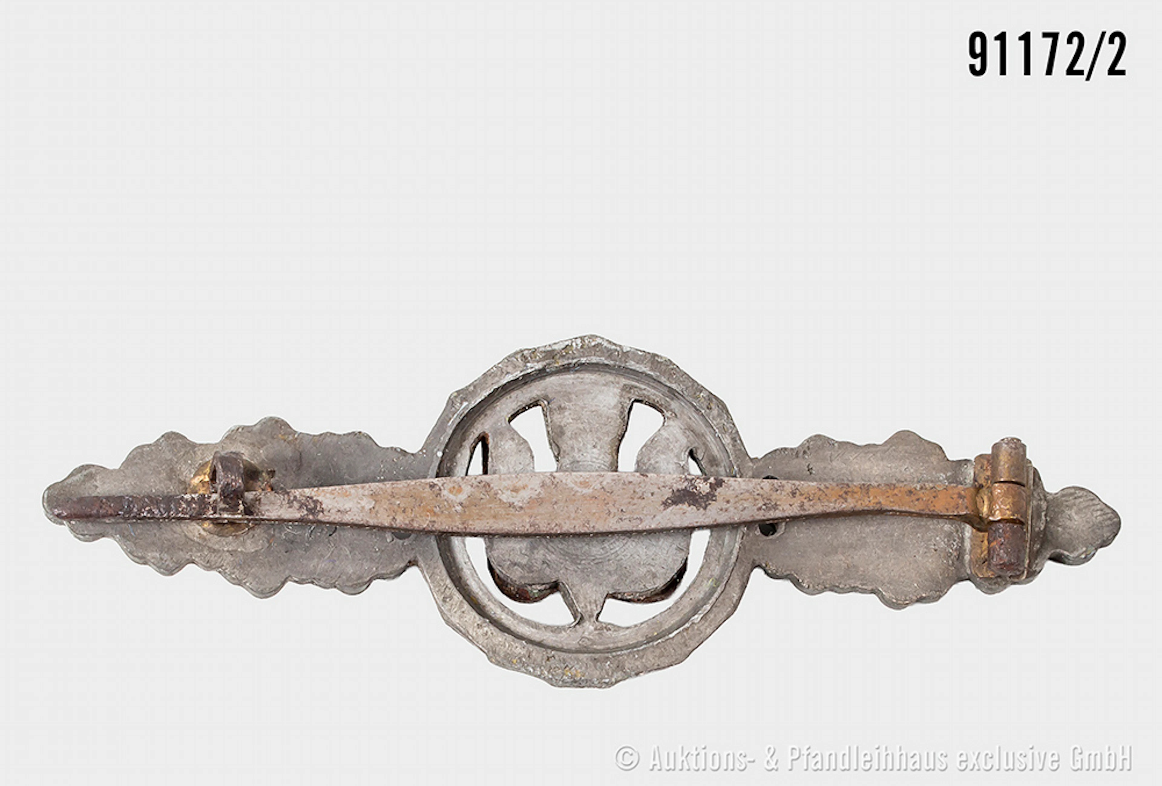 Frontflugspange für Kampflieger in Bronze, Zinkausf., guter Zustand