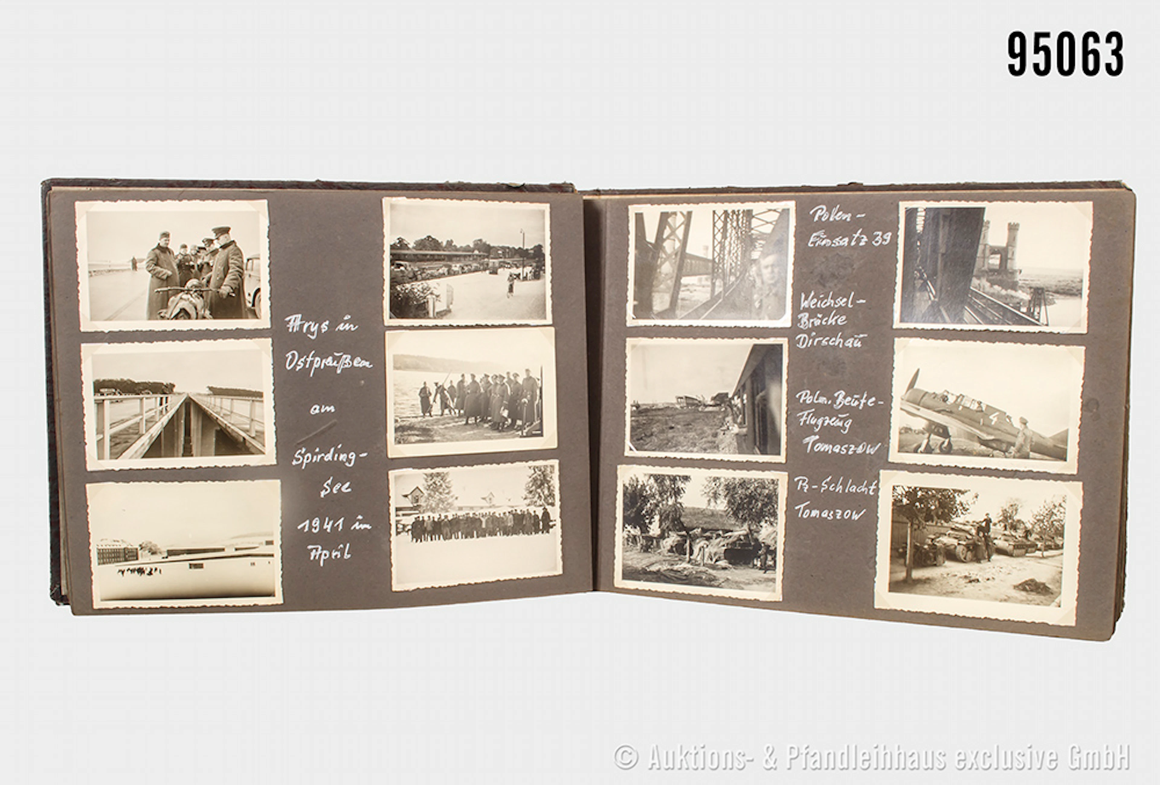 Fotoalbum 2. WK eines Panzer-Grenadiers, Album mit aufgelegtem Adler