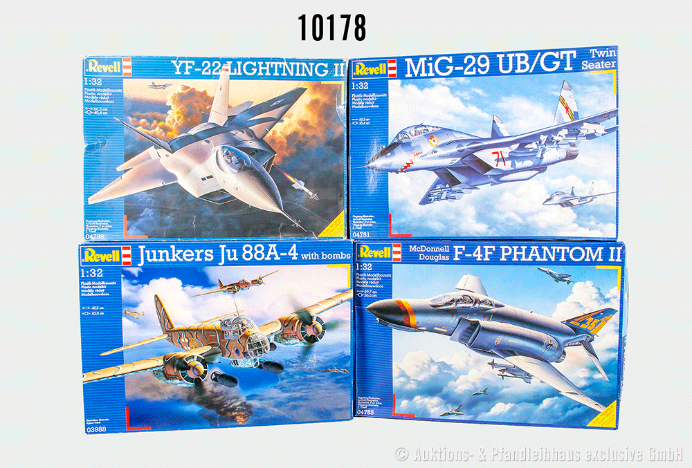 Revell Militärflugzeug-Bausätze, 03988, 04785, 04789 und 04751, 1:32