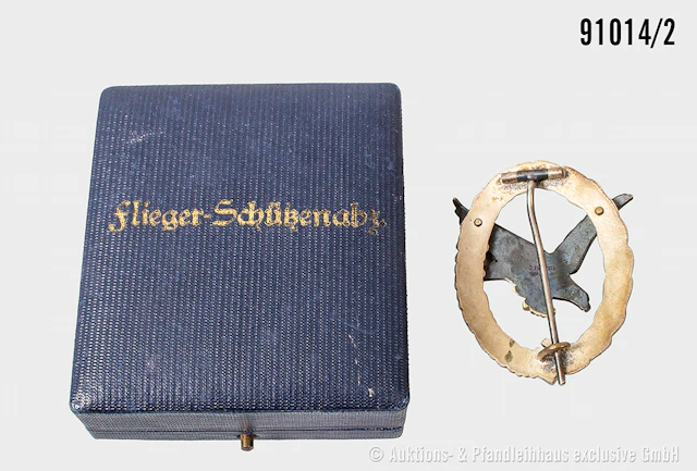 Flieger-Schützenabzeichen, ohne Blitzbündel, Buntmetall-Ausführung