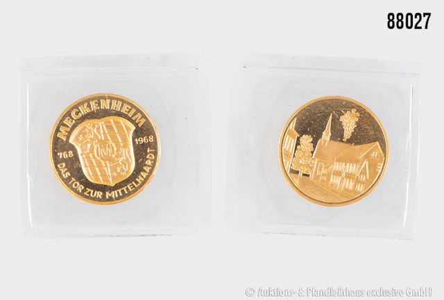 Meckenheim 1200 J. Feier 1968, Das Tor zum Mittelhaardt, Gold 986