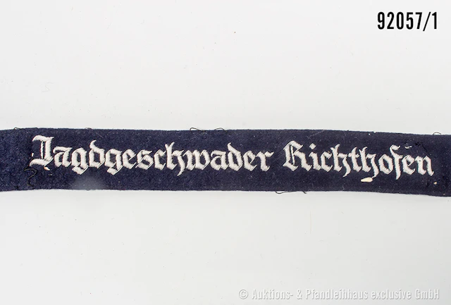 Ärmelband für Offiziere "Jagdgeschwader Richthofen", L ca. 46 cm