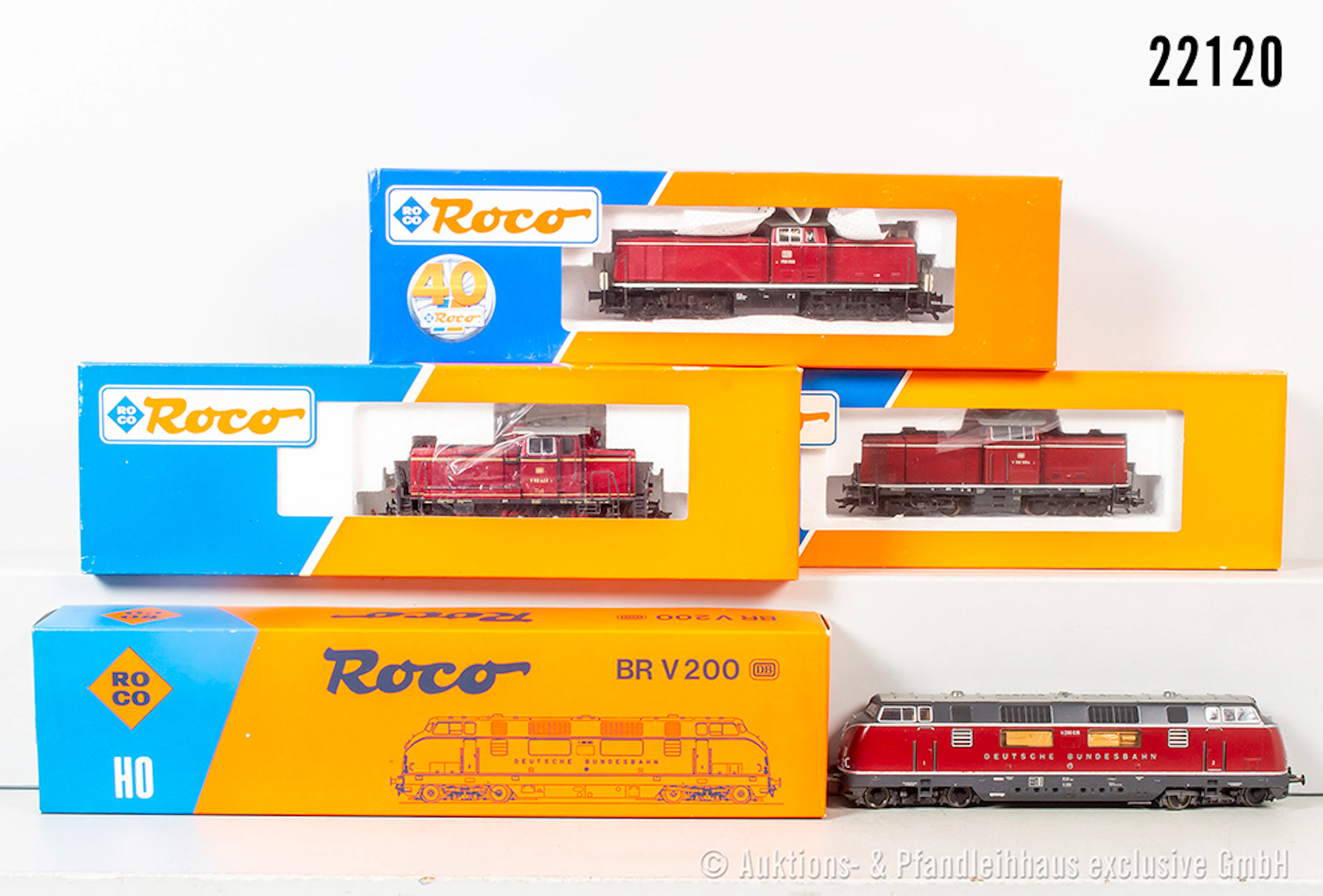 4x Roco H0, Diesellok, DB: 4366, BN V 90 066, (n.A.d.E. digital) &