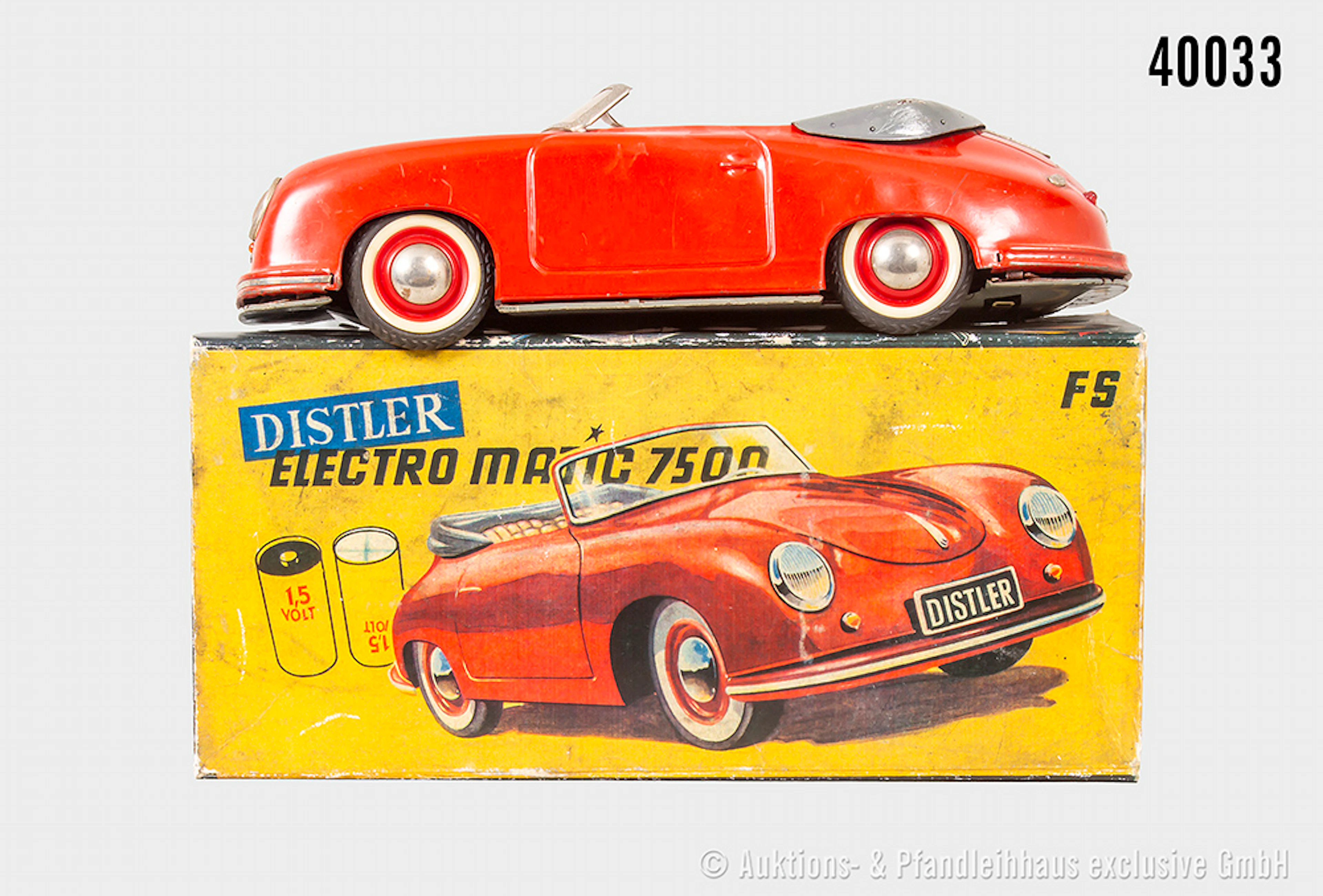 Distler Porsche Elektro Matic 7500, Blech, Western Germany, L 25 cm