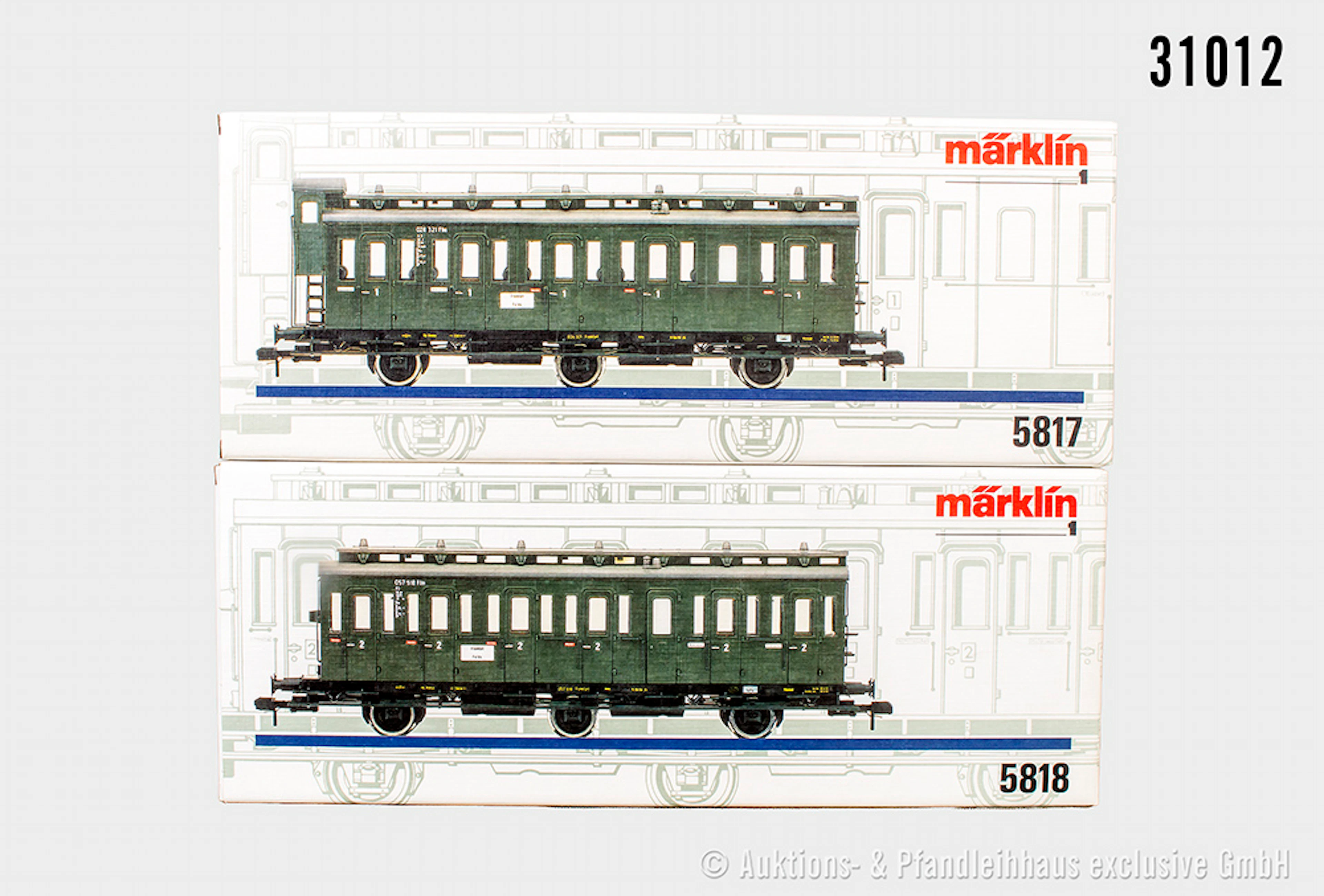 Märklin Spur 1: 5817+ 5818 Abteilwagen, DB, Z 1, OVP