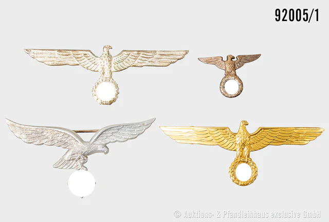 3 Brustadler für die Sommeruniform (Heer, Luftwaffe und Kriegsmarine)