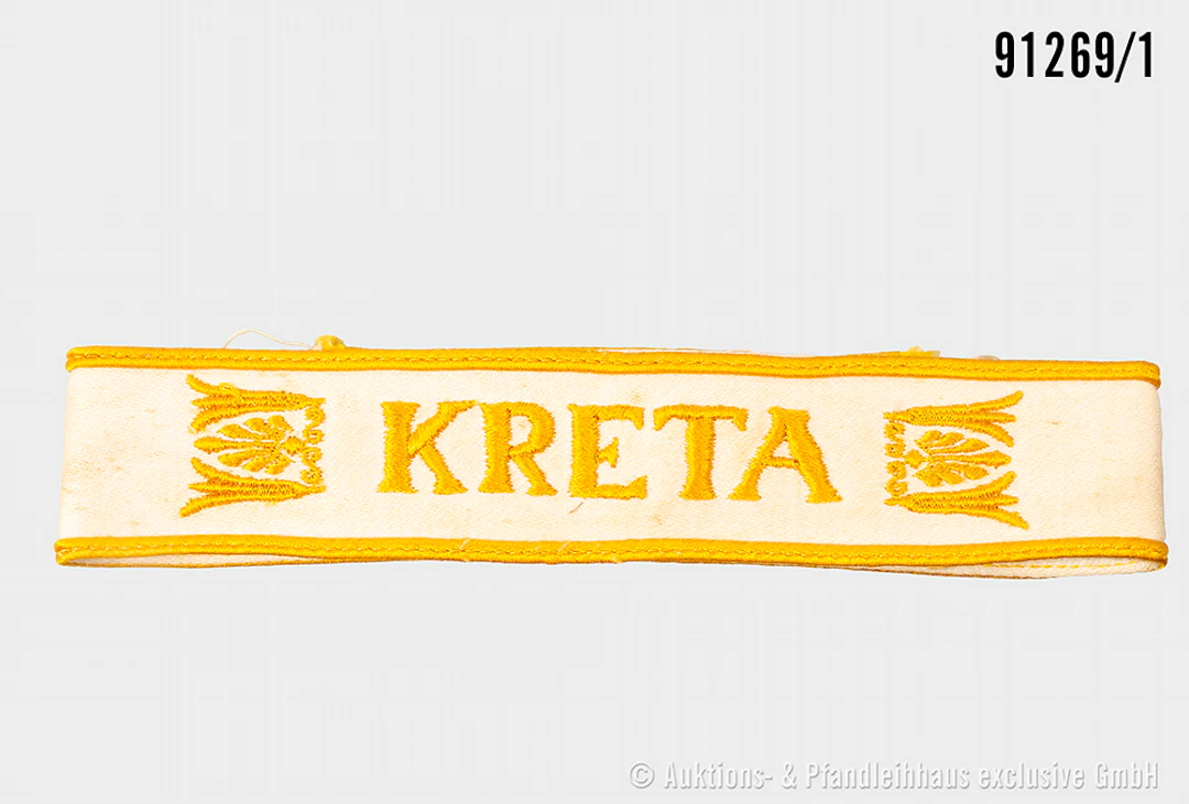 Ärmelband Kreta, L ca. 43 cm, guter Zustand mit Altersspuren