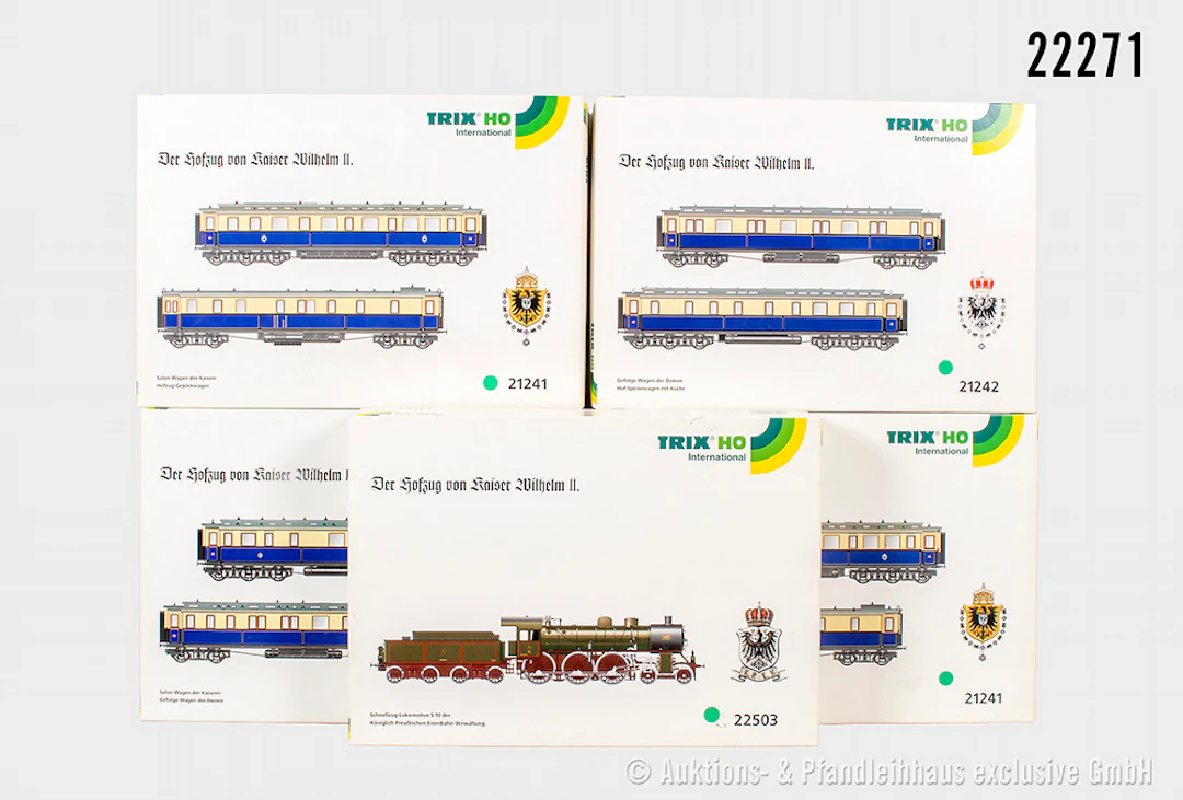 Trix H0 Kaiser-Wilhelm-Zug: 22503 Schlepptender-Lok S10, KPEV, BN