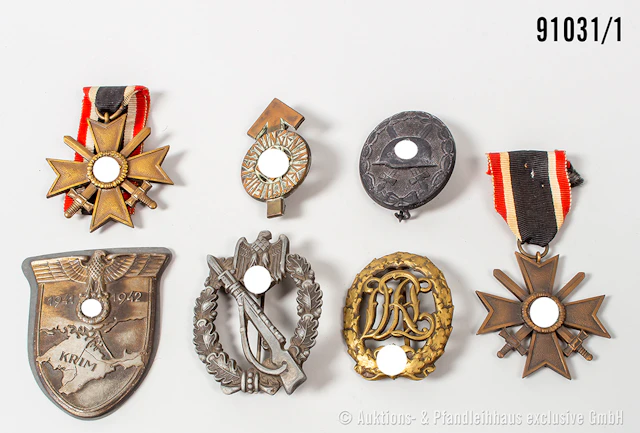 Konv. Infanterie-Sturmabzeichen, hohle Zinkausführung, Krimschild