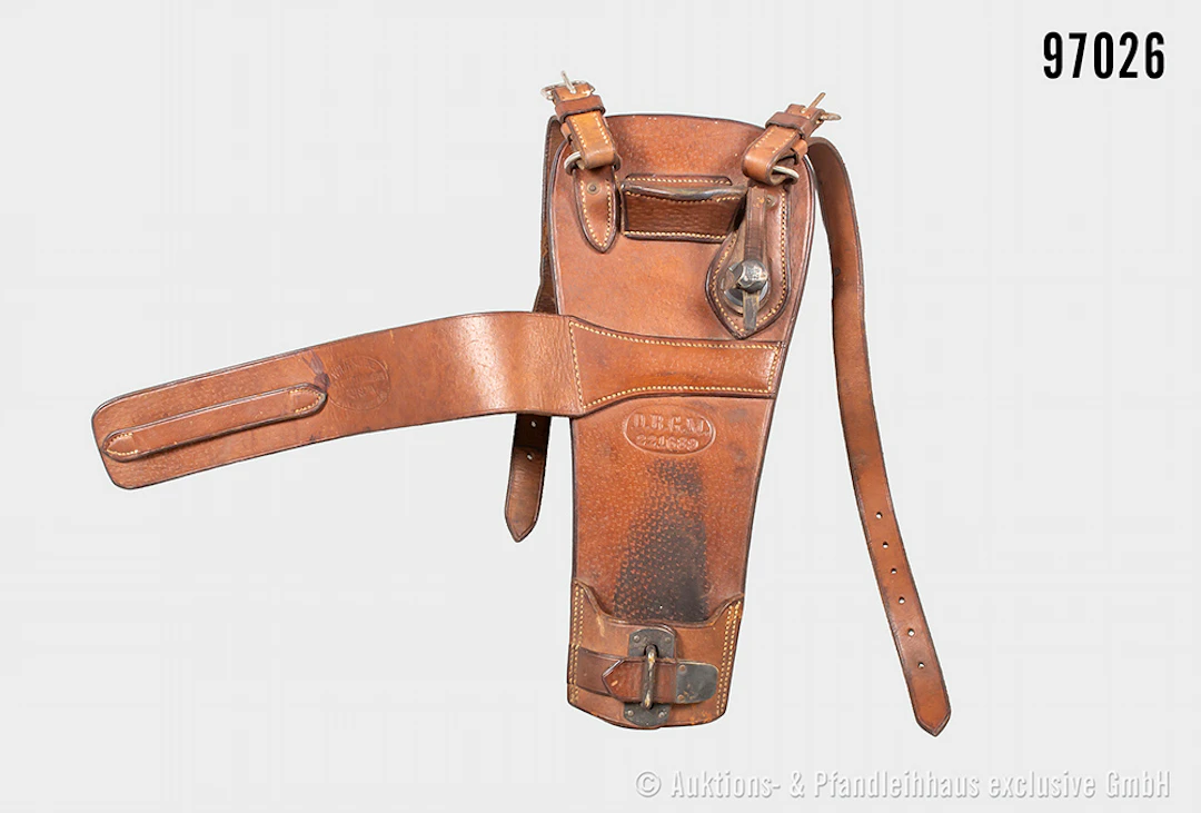 Preußen Satteltasche, Hersteller "Wilh. Kühne Hofsattlermeister Potsdam