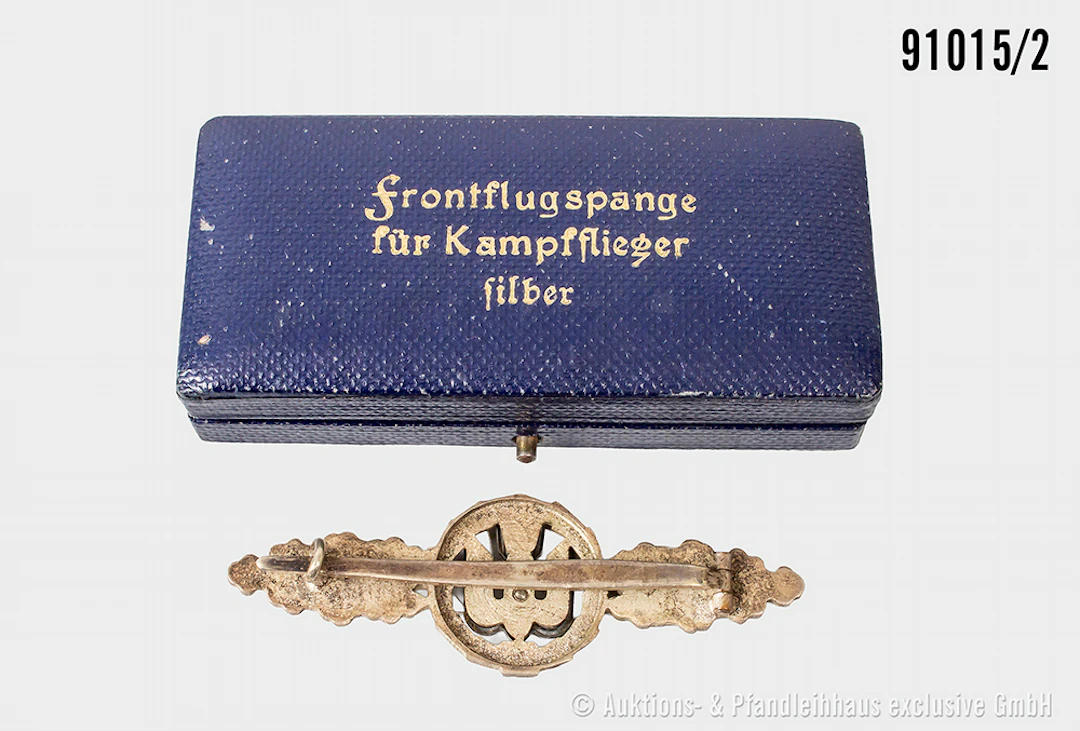 Frontflugspange für Kampfflieger in Silber, Buntmetall-Ausführung