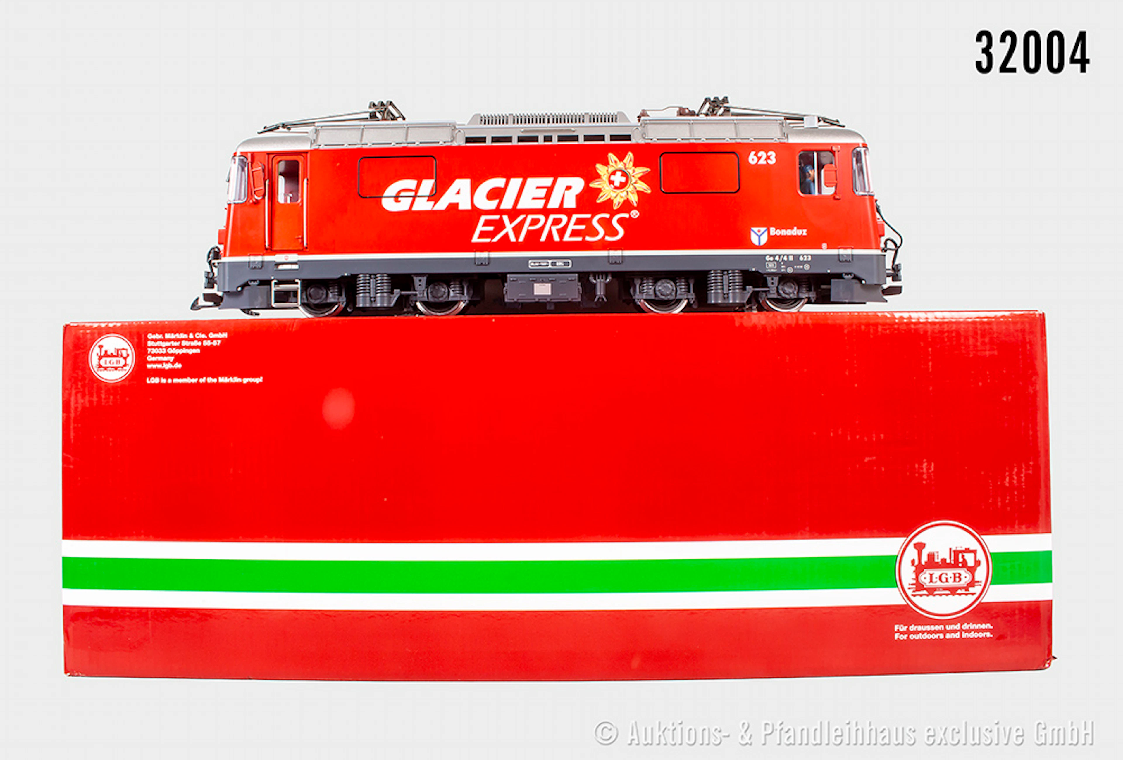LGB Spur 2m: 28446 E-Lok Ge 4/4 II, RhB, BN 623 "Glacier Express"