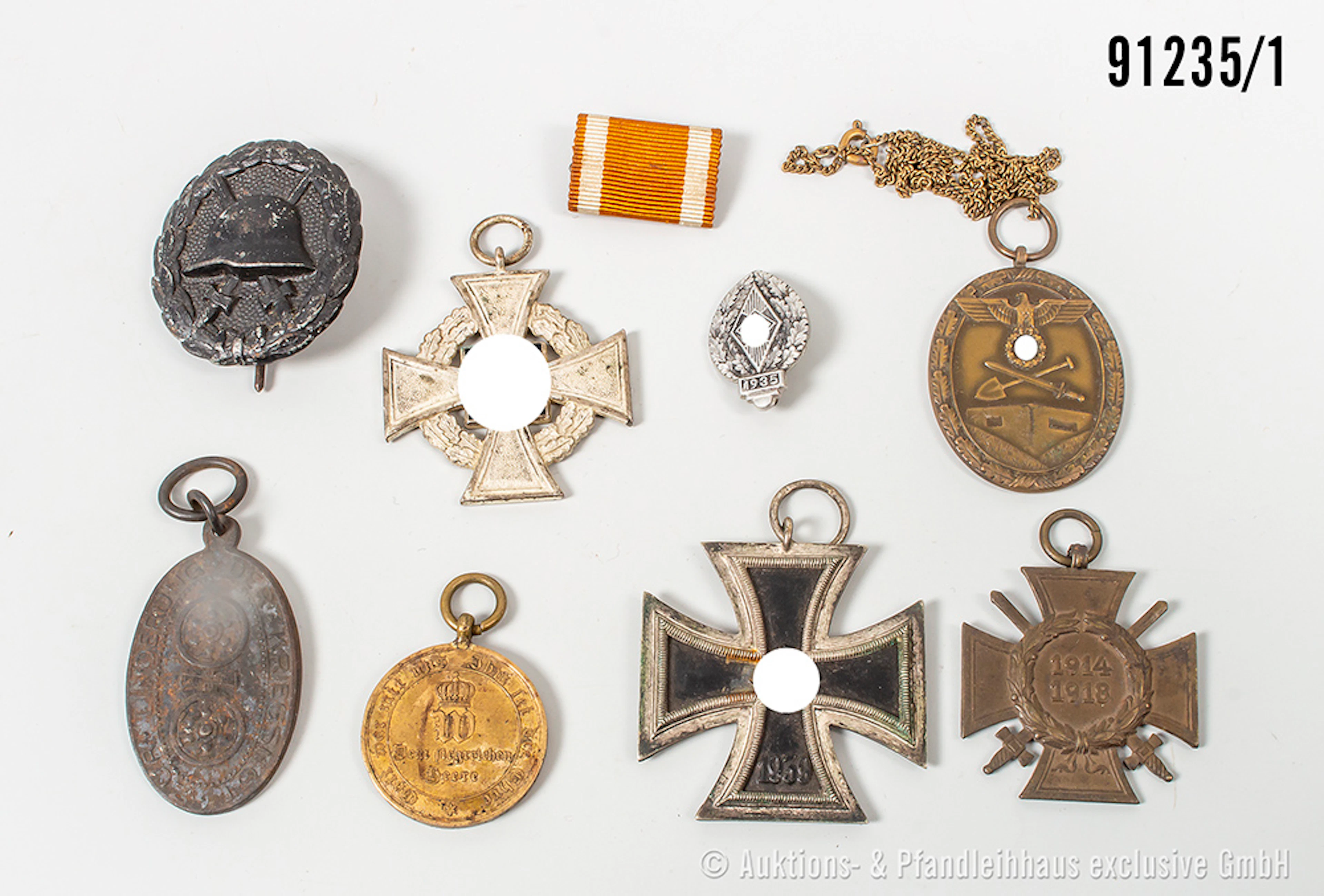 Konv. EK 2 1939, Schutzwall-Ehrenzeichen, EKF, KDM 1870/71, VWA in