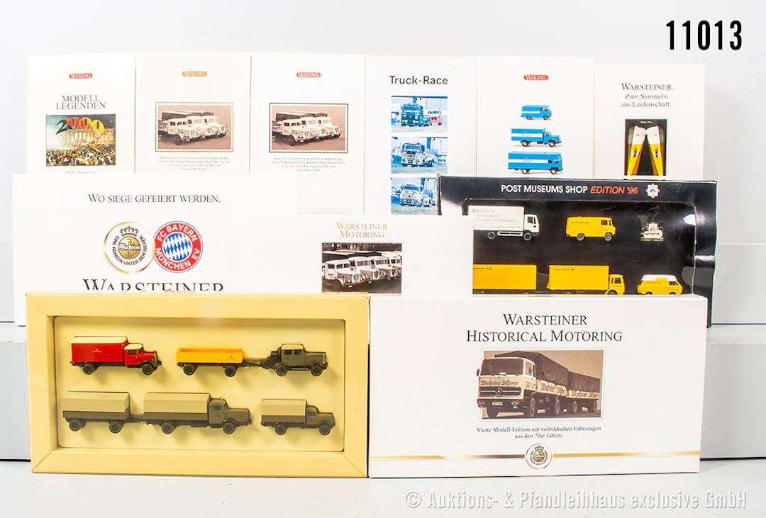 Wiking H0 Setpackungen, dabei Warsteiner Historical Motoring, Truck